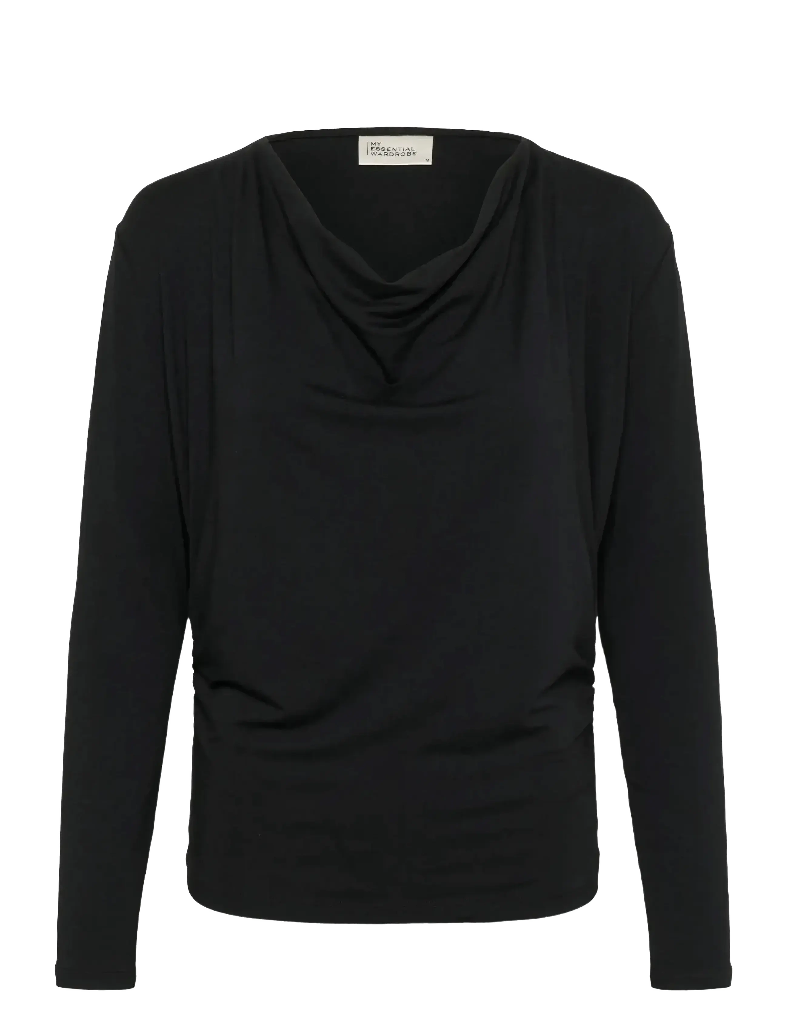 MY ESSENTIAL WARDROBE Vistamw Waterfall Bluse Schwarz - XS - Damen