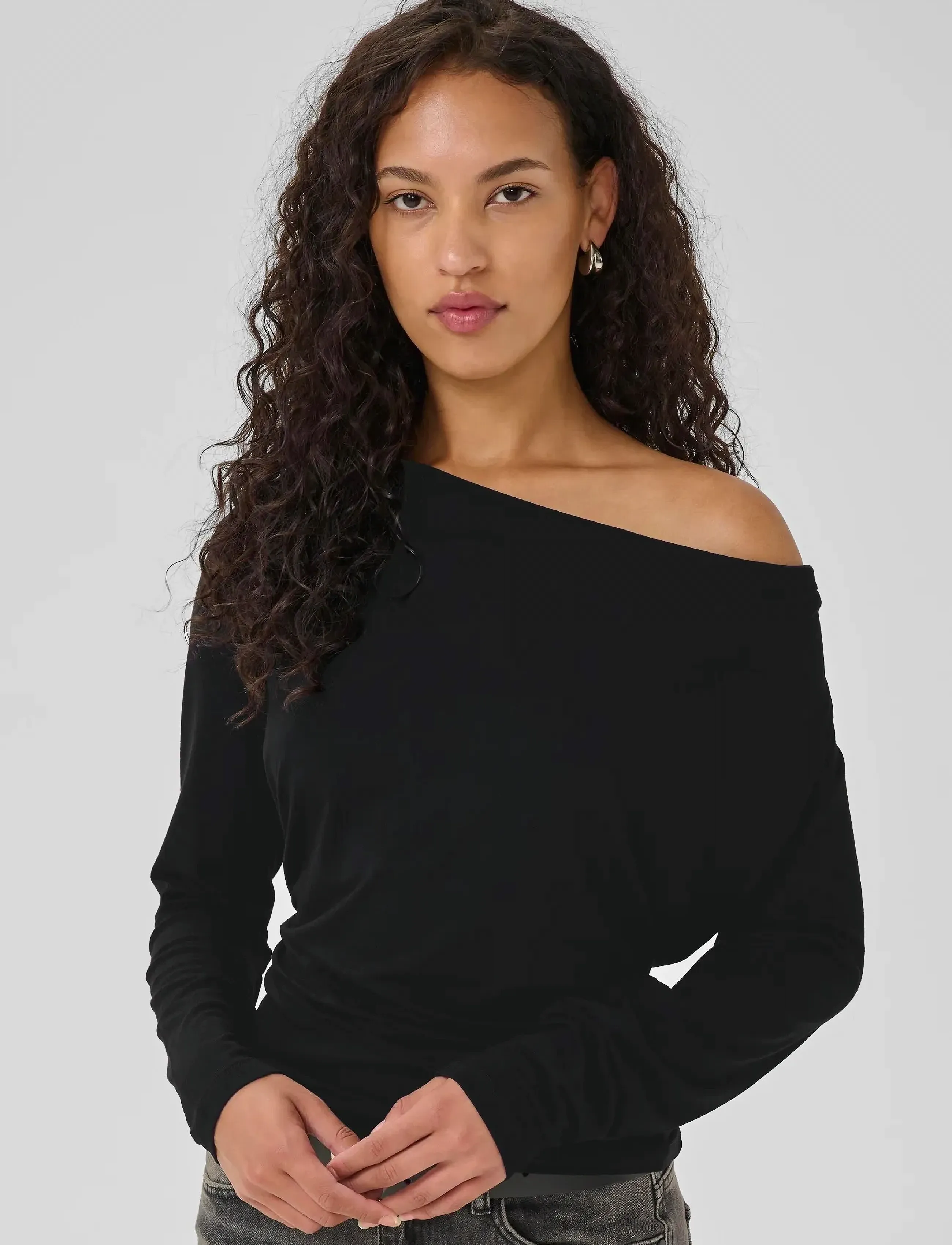My Essential Wardrobe Vistamw Waterfall Blouse, Kvinder, Vandfaldsbluse, Sort, Str: XL