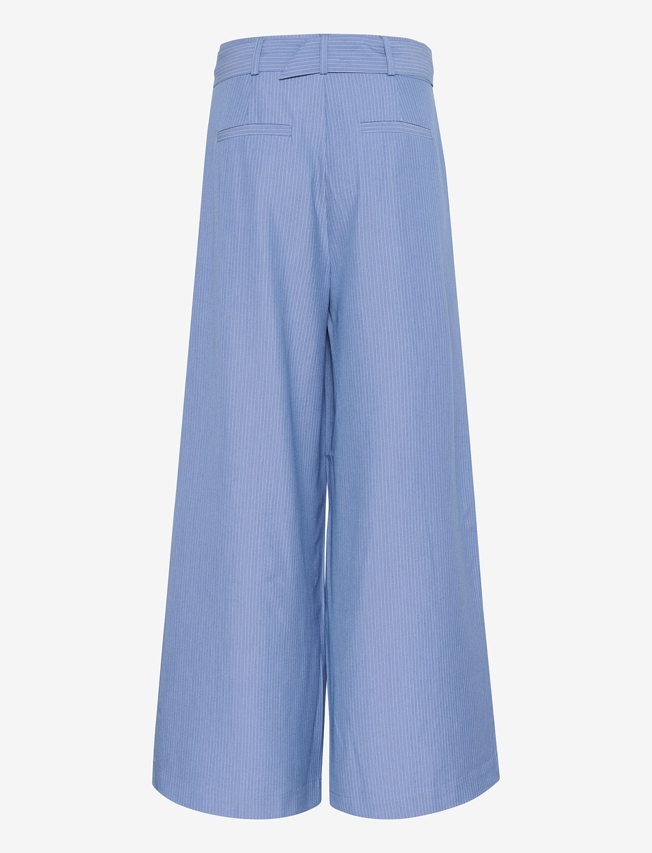 My Essential Wardrobe - VittaMW High Wide Pant - hosen mit weitem bein - skye blue w. stripe - 2