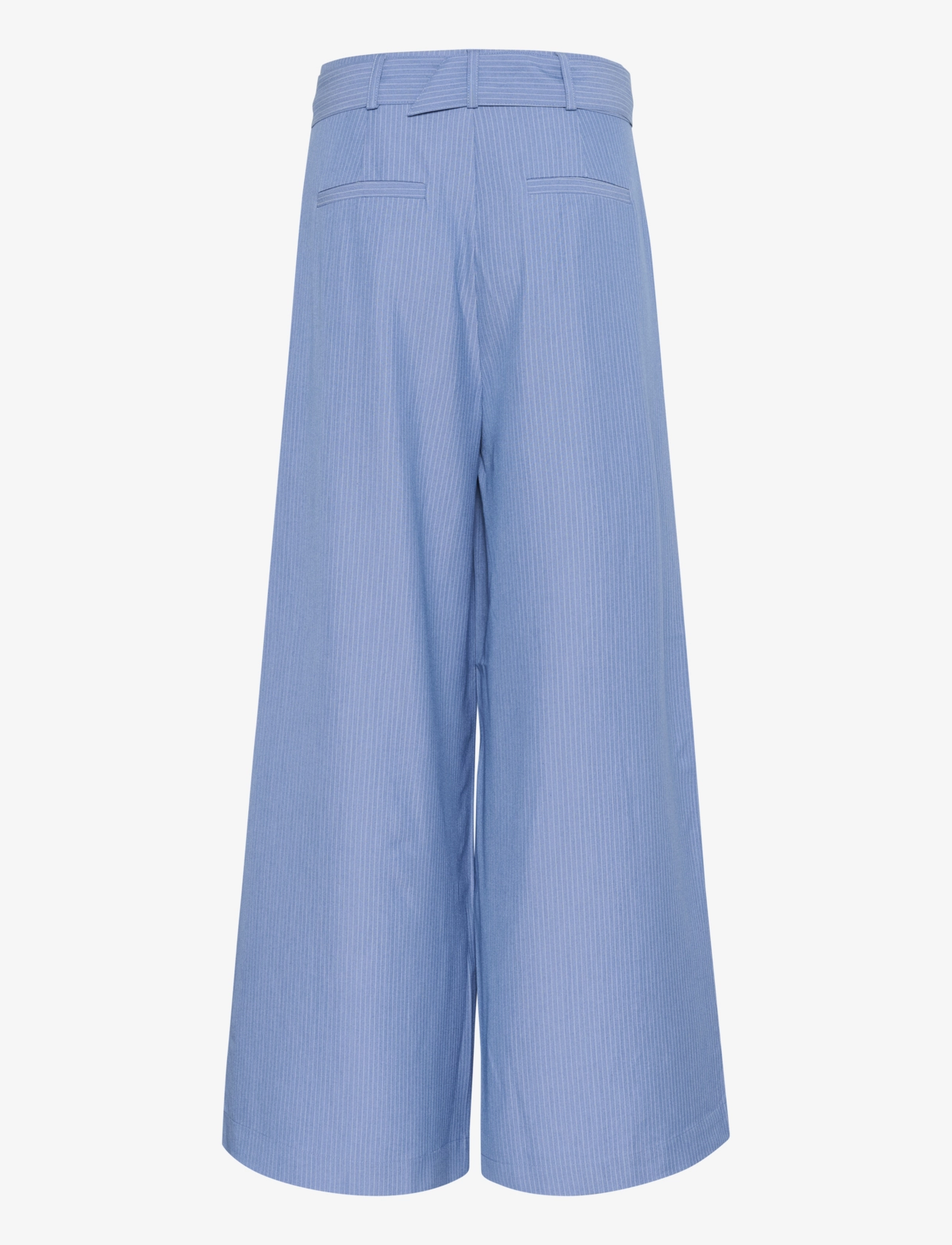 My Essential Wardrobe - VittaMW High Wide Pant - wide leg trousers - skye blue w. stripe - 2