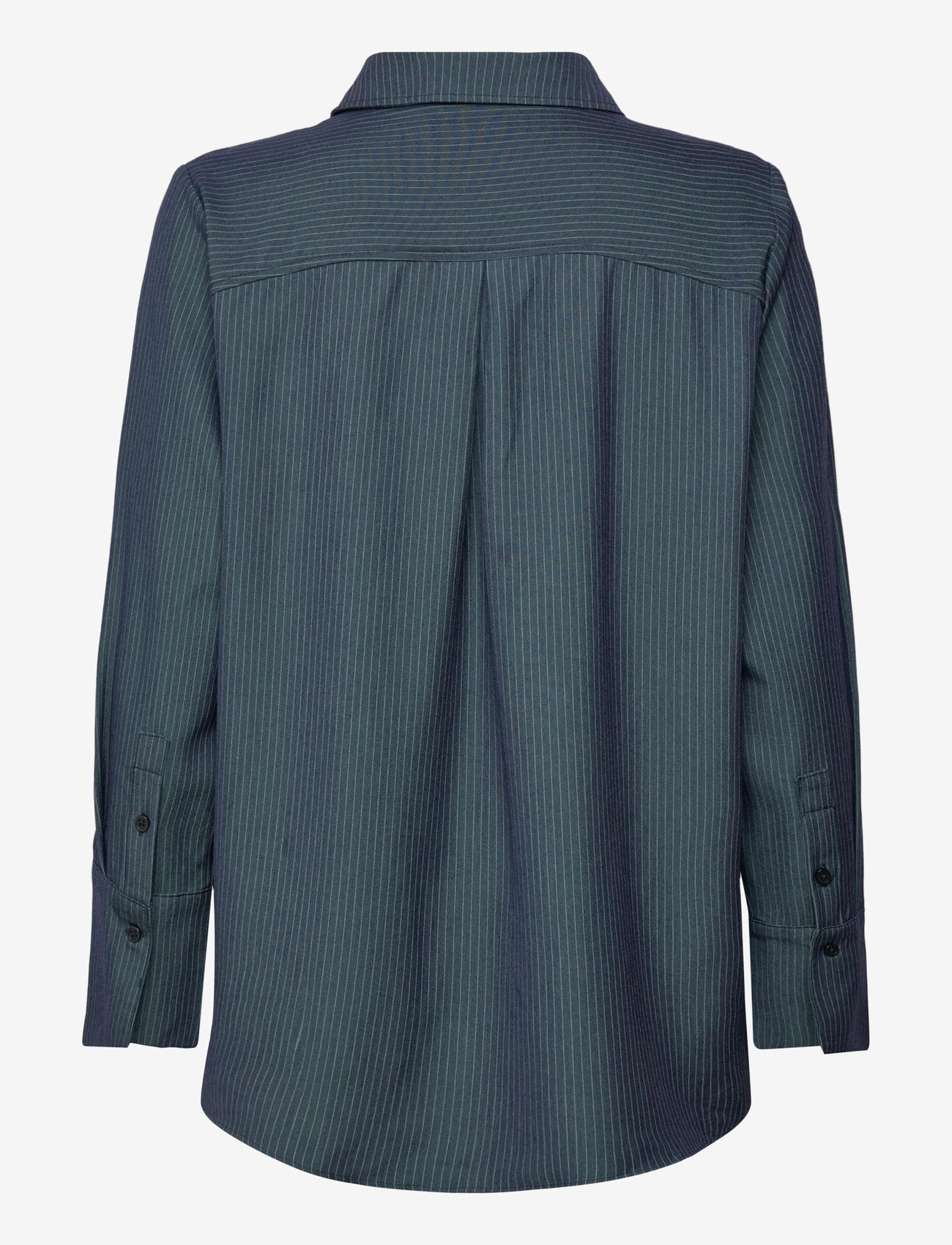 My Essential Wardrobe - VittaMW Shirt - langærmede skjorter - dark slate w. stripe - 2