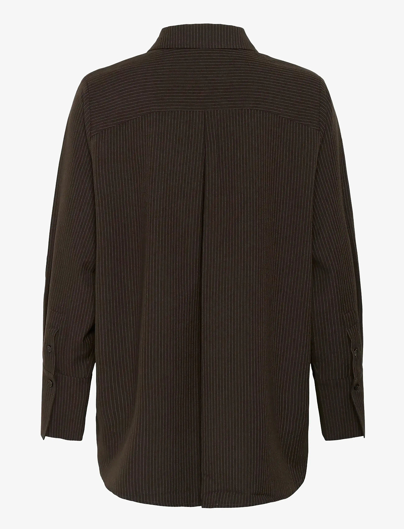 My Essential Wardrobe - VittaMW Shirt - långärmade skjortor - espresso w. stripe - 2