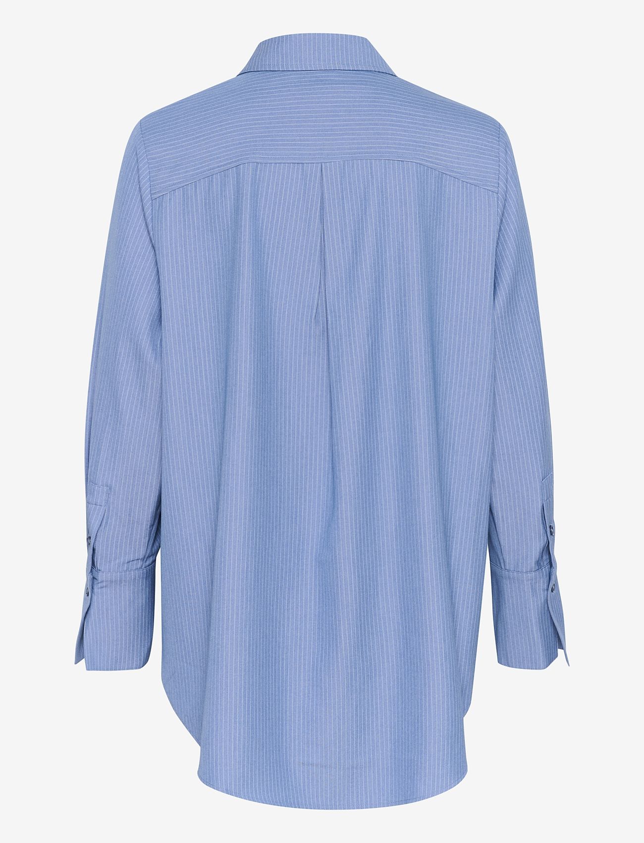 My Essential Wardrobe - VittaMW Shirt - langærmede skjorter - skye blue w. stripe - 2