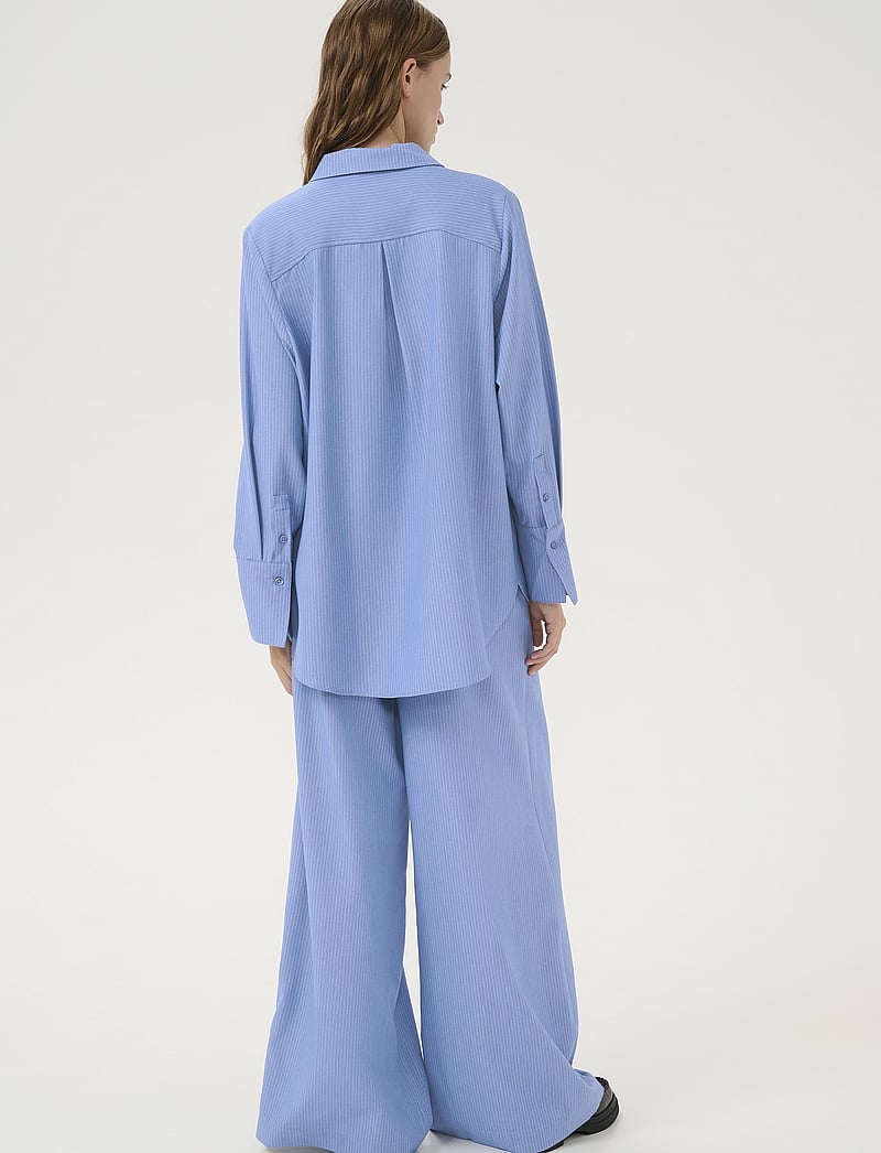 My Essential Wardrobe - VittaMW Shirt - langærmede skjorter - skye blue w. stripe - 4