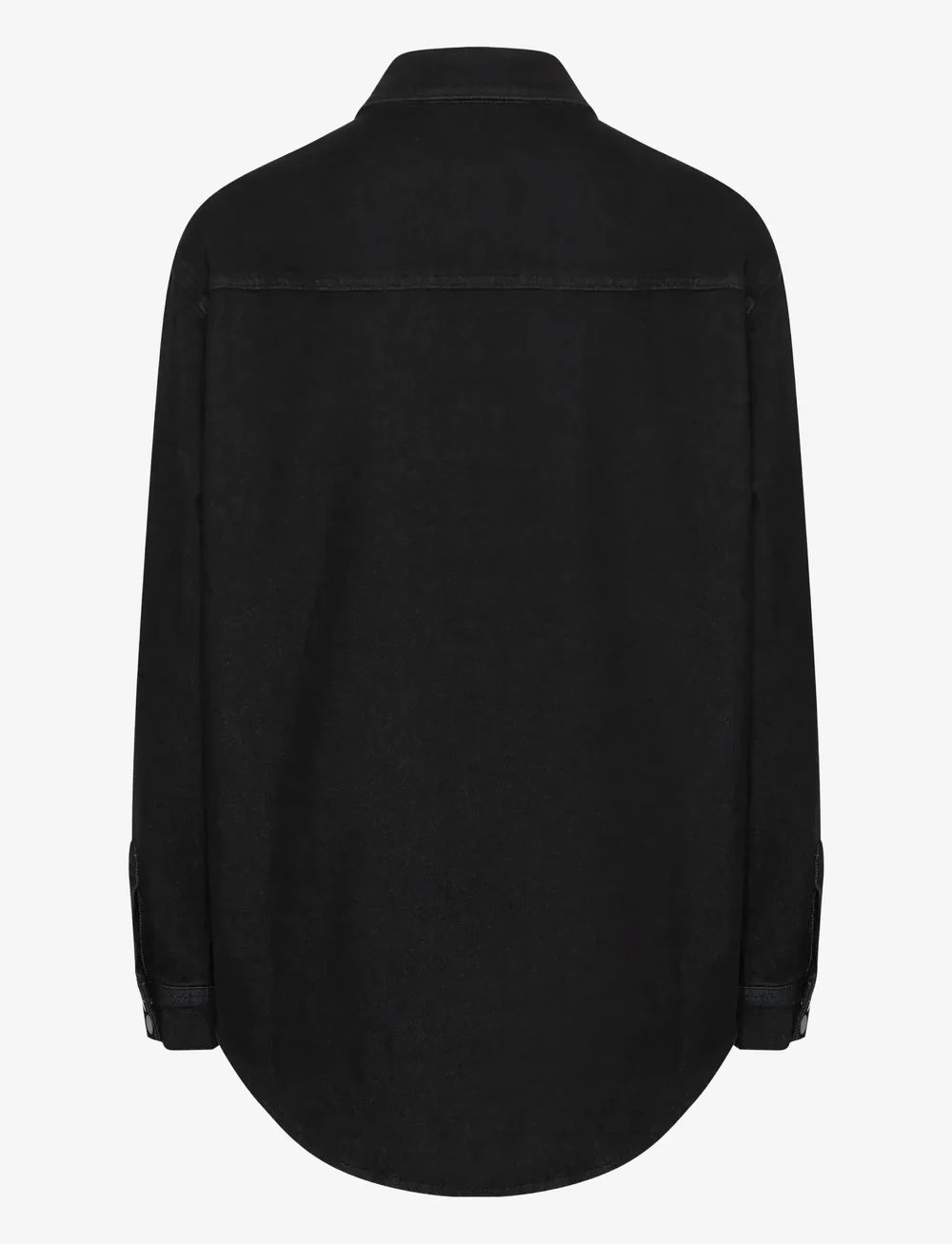 My Essential Wardrobe - LaraMW 115 Boxy Shirt - langærmede skjorter - black wash - 2