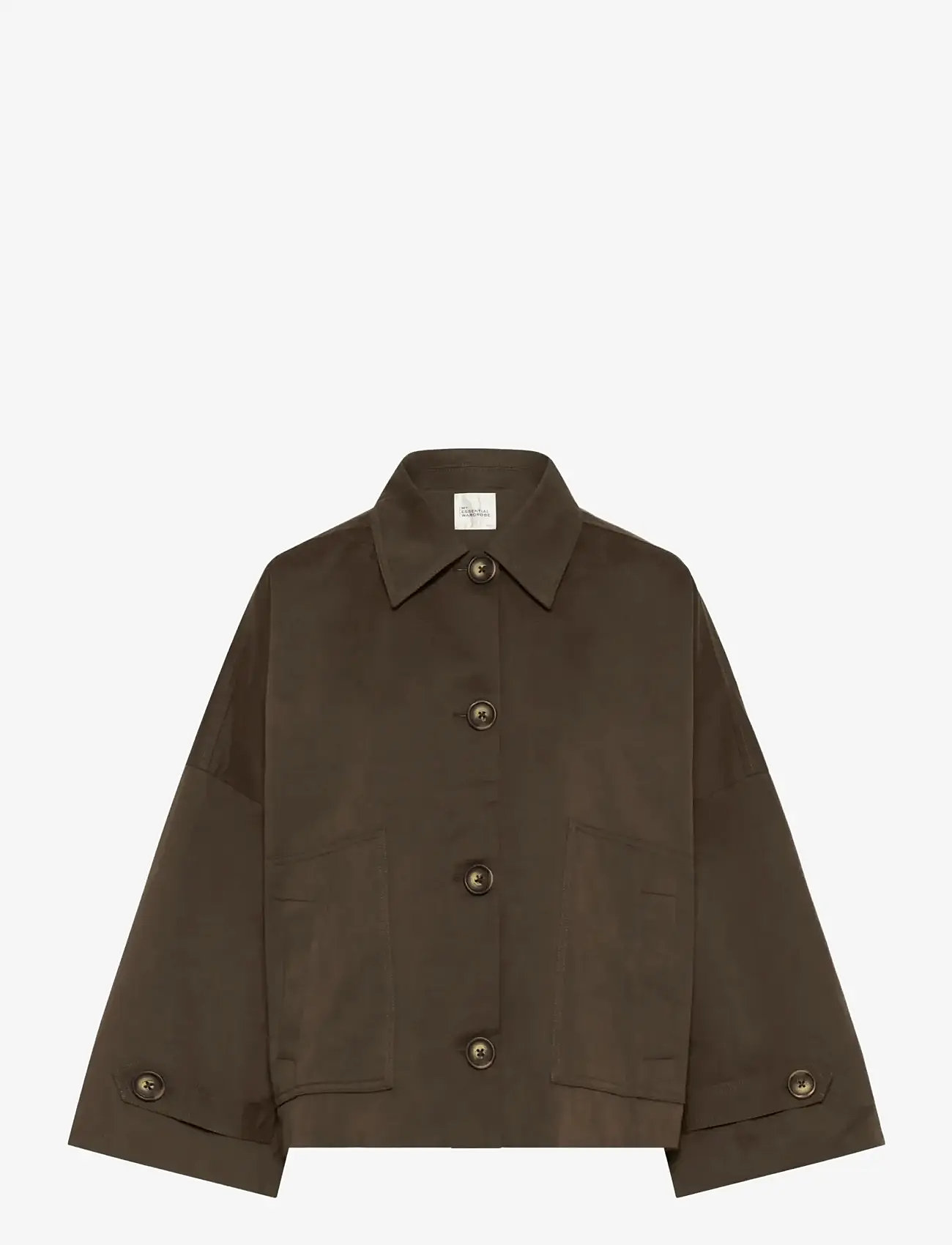My Essential Wardrobe - LyonMW OS Short Jacket - spring jackets - major brown - 1