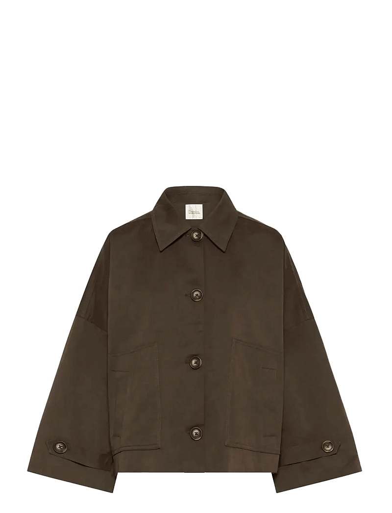 My Essential Wardrobe - LyonMW OS Short Jacket - spring jackets - major brown - 1
