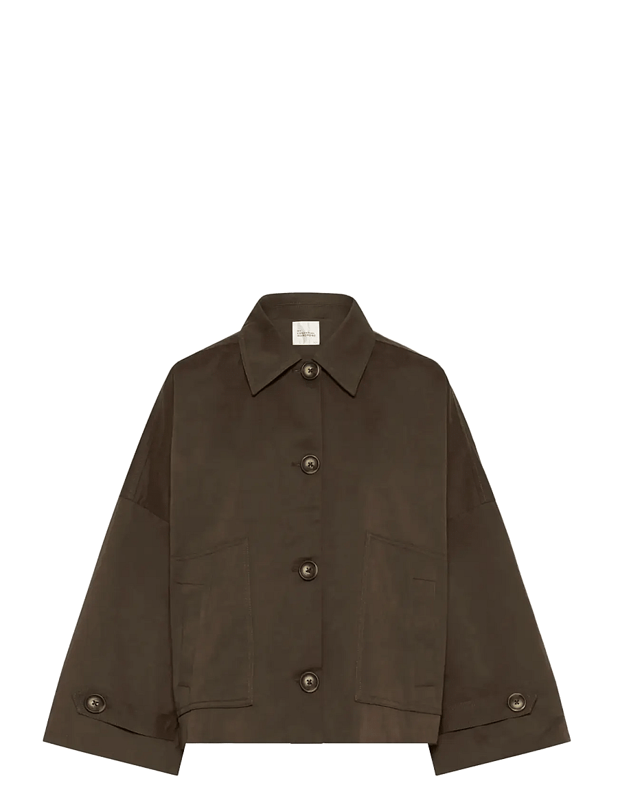 My Essential Wardrobe - LyonMW OS Short Jacket - spring jackets - major brown - 1