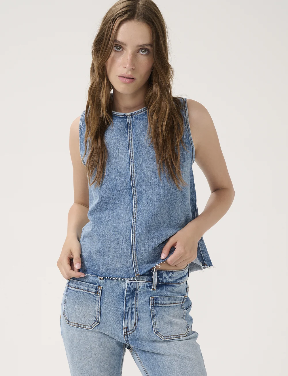 My Essential Wardrobe - DangoMW 144 Top - linnen - light blue retro wash - 0