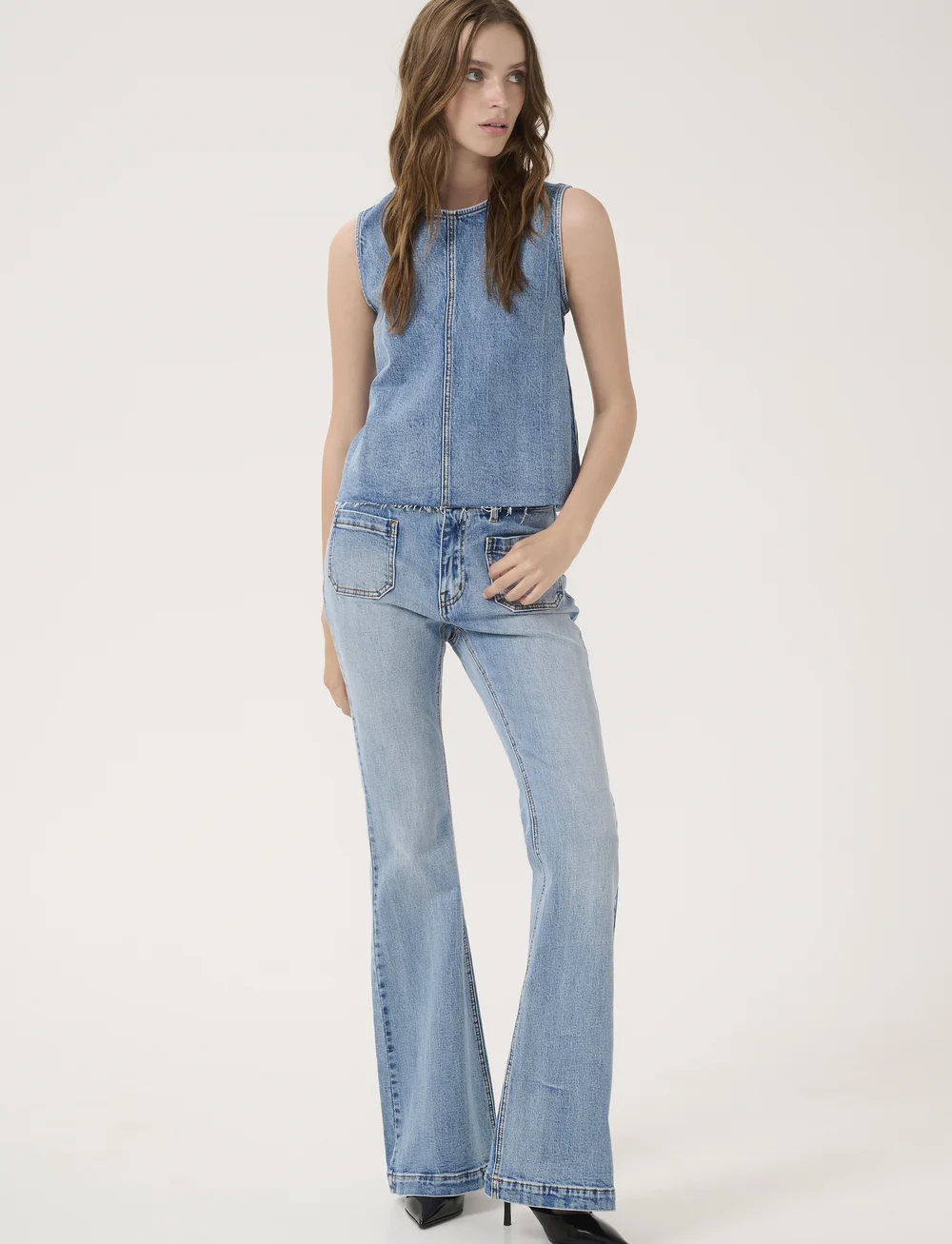 My Essential Wardrobe - DangoMW 144 Top - linnen - light blue retro wash - 3