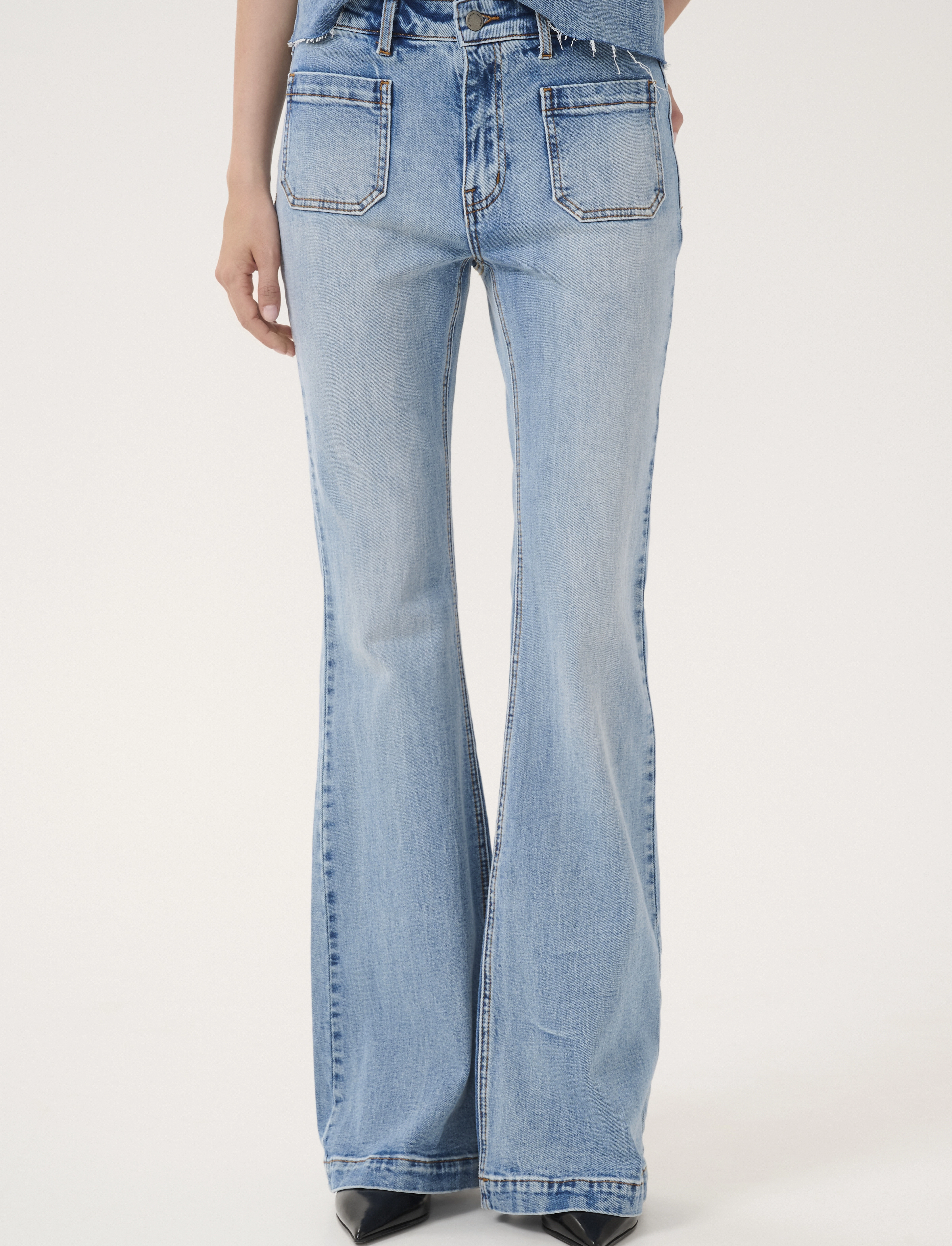My Essential Wardrobe DangoMW 144 High X-Wide Bootcut - Transitional Layering - LIGHT BLUE RETRO WASH / blue