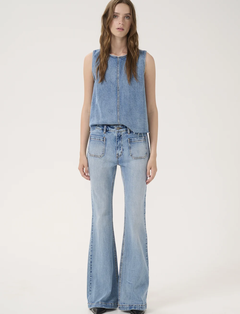 My Essential Wardrobe - DangoMW 144 High X-Wide Bootcut - bootcut jeans - light blue retro wash - 3