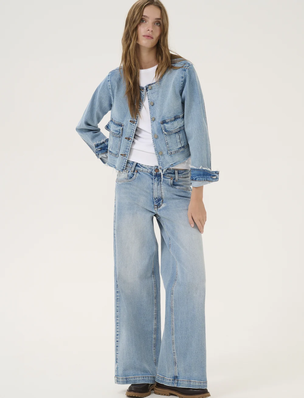 My Essential Wardrobe - DangoMW 144 Short Jacket - denim jackets - light blue retro wash - 3