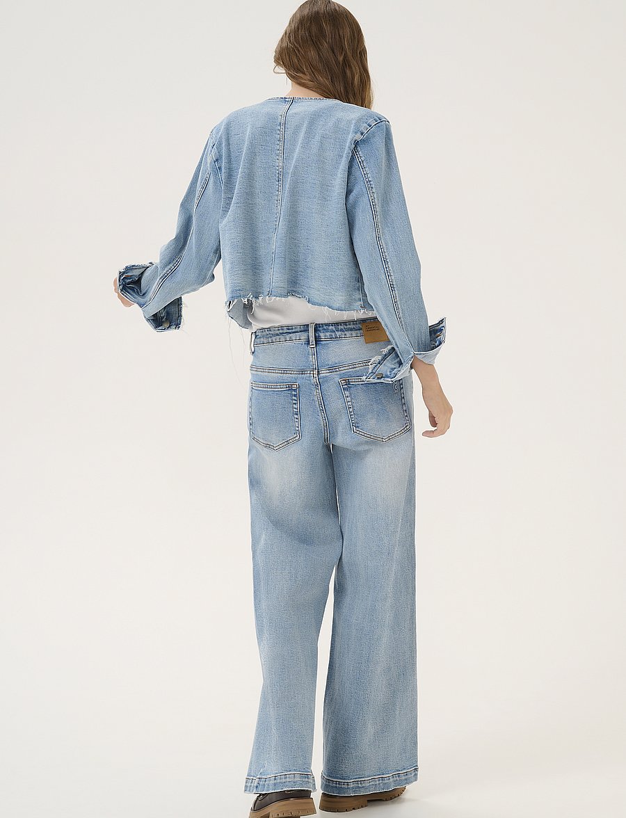 My Essential Wardrobe - DangoMW 144 Short Jacket - pavasara jakas - light blue retro wash - 4