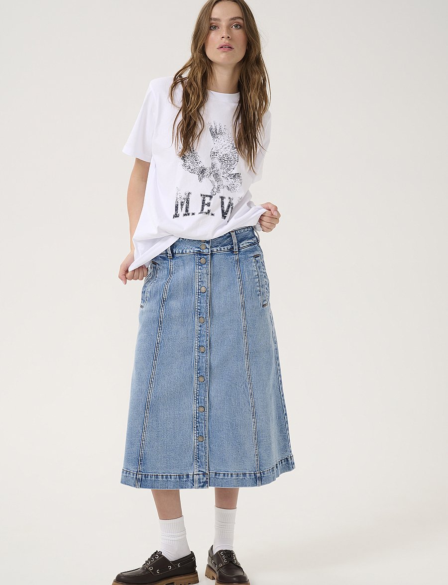 My Essential Wardrobe - DangoMW 144 Skirt - spijkerrokken - light blue retro wash - 3