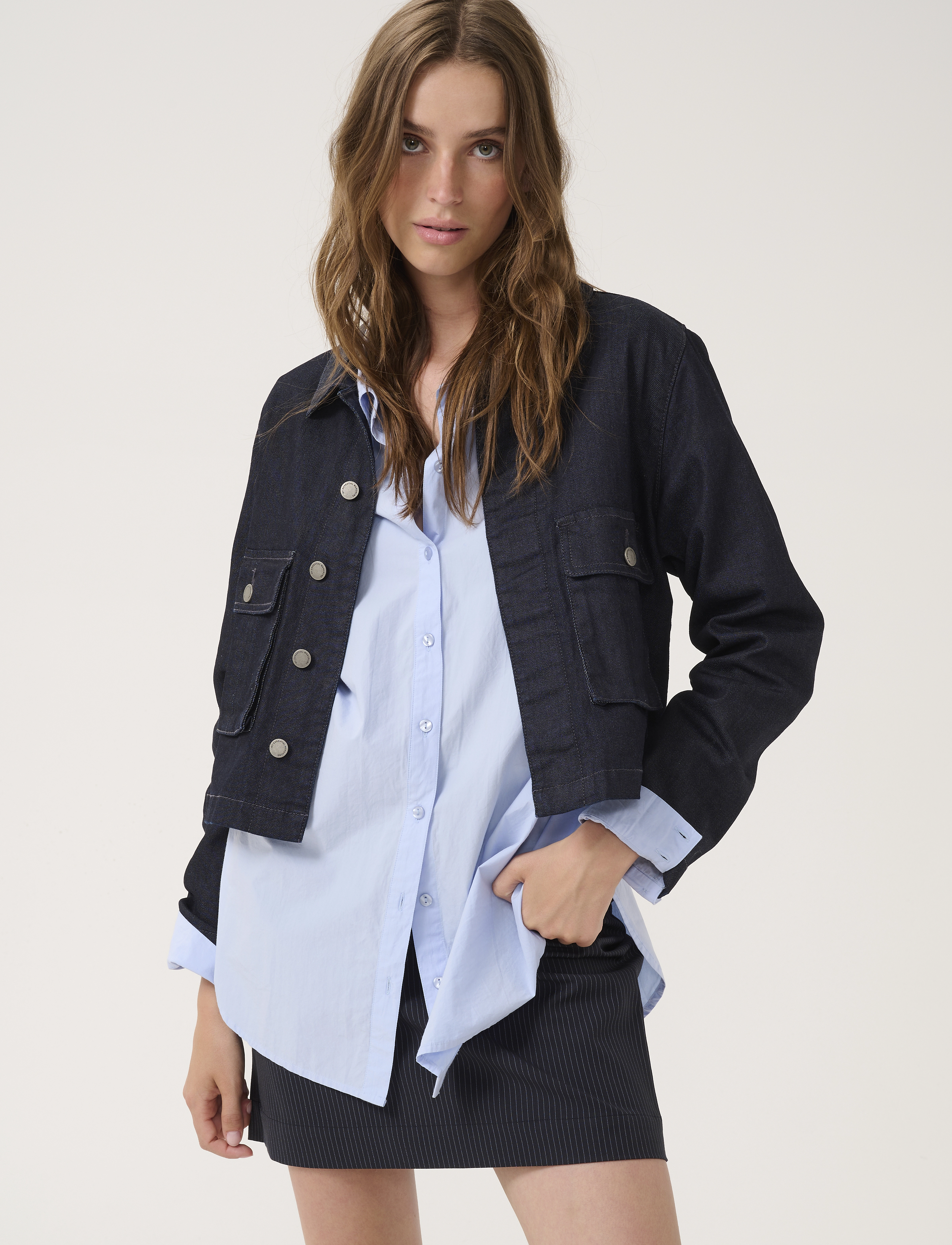 My Essential Wardrobe TennaMW 172 Jacket - Jakker & Frakker - DARK BLUE UN-WASH / navy