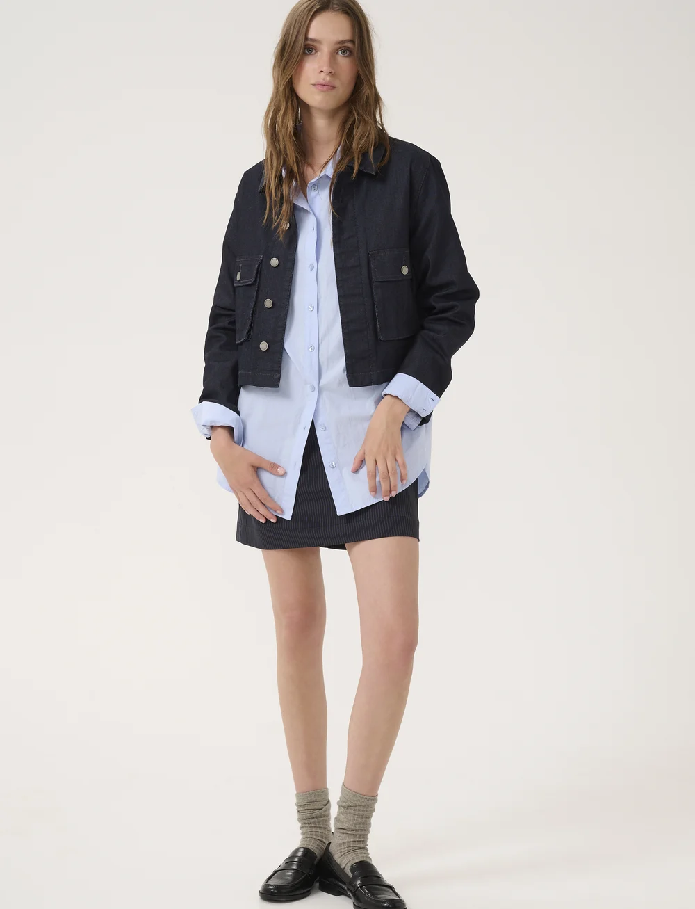 My Essential Wardrobe - TennaMW 172 Jacket - gallajakkar - dark blue un-wash - 3