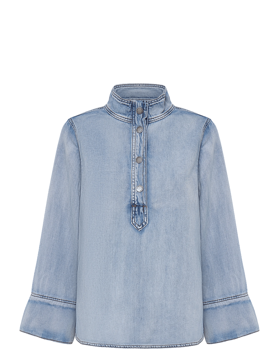 My Essential Wardrobe - HilmaMW 171 Boxy Blouse - teksasärgid - light blue wash - 1