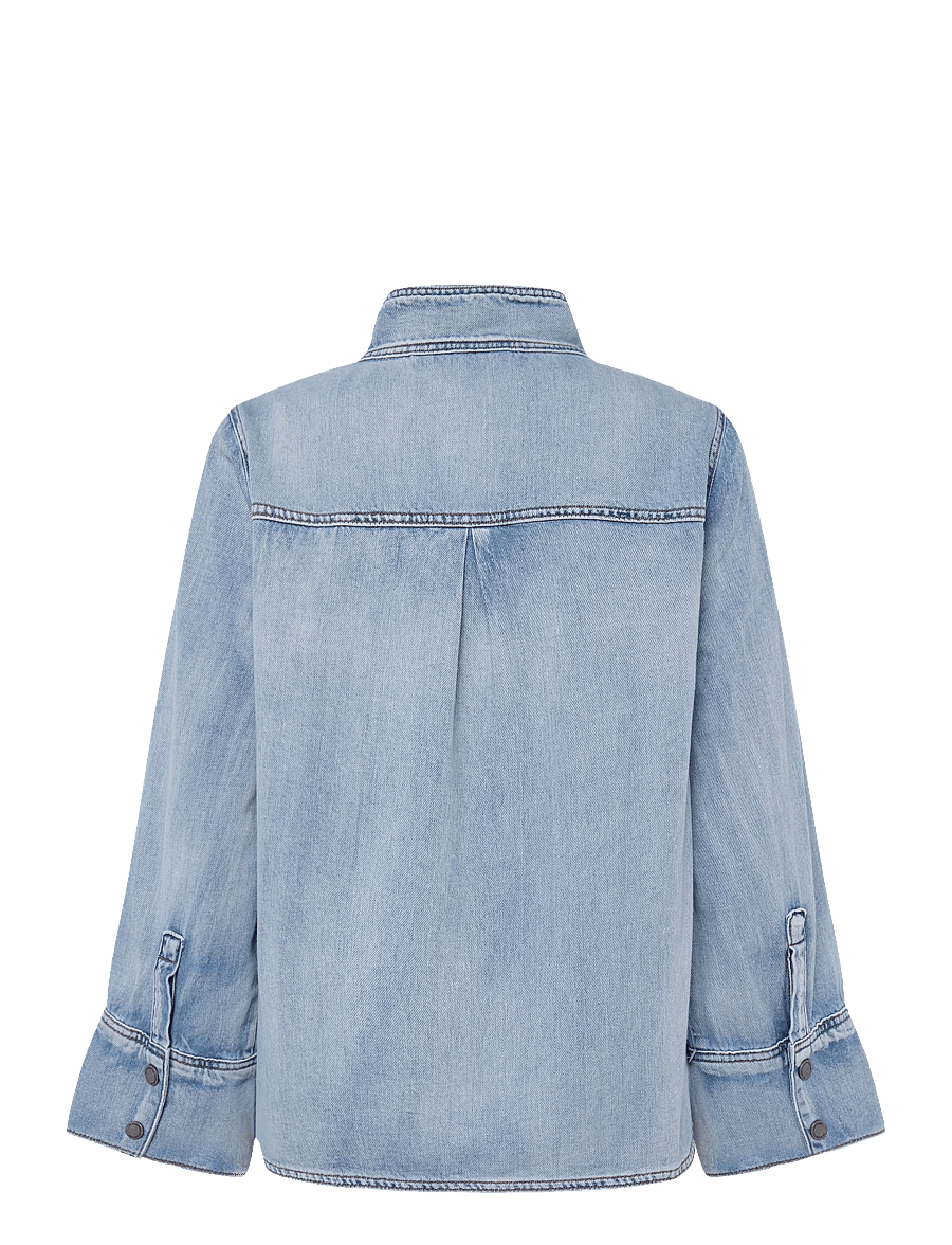My Essential Wardrobe - HilmaMW 171 Boxy Blouse - teksasärgid - light blue wash - 2