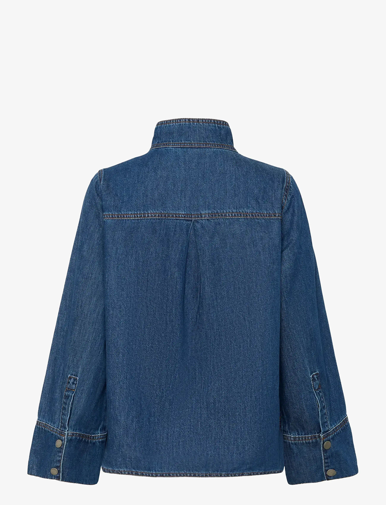 My Essential Wardrobe - HilmaMW 171 Boxy Blouse - denimskjorter - medium blue wash - 2