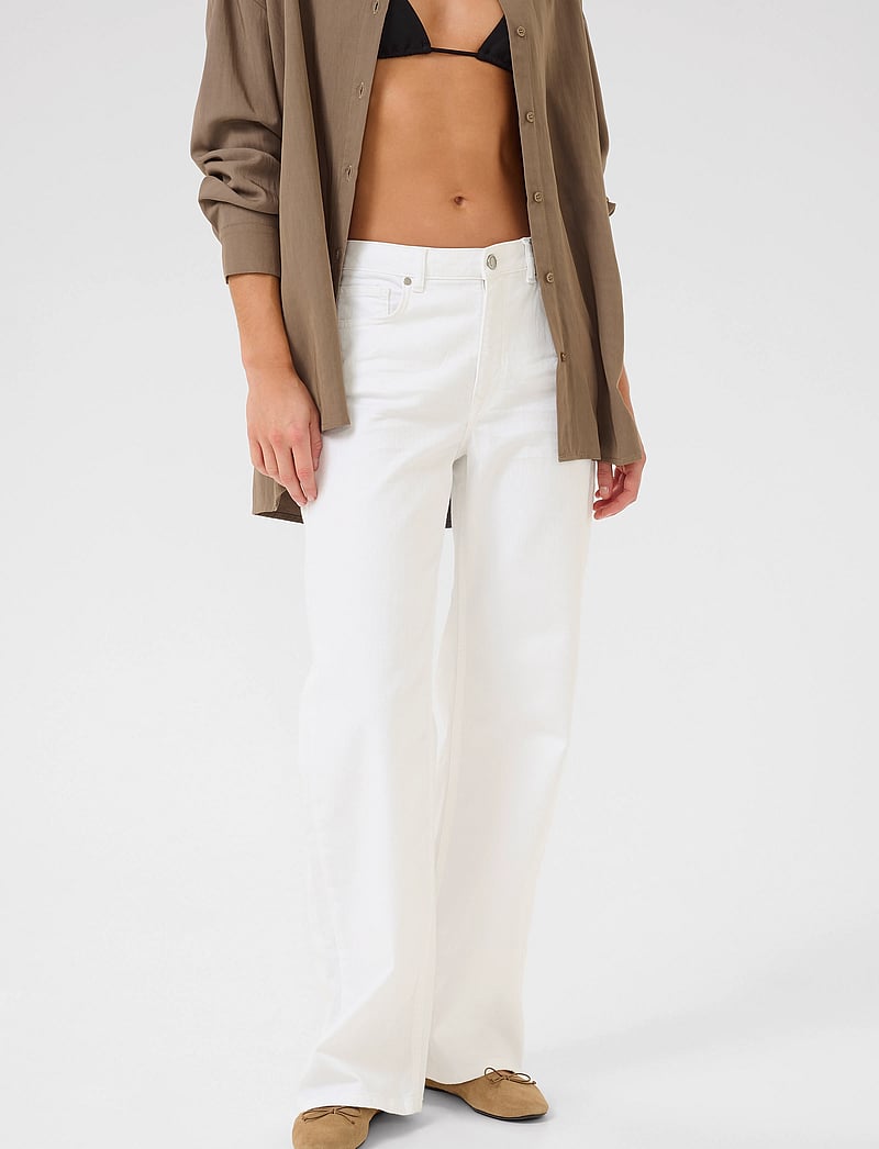 My Essential Wardrobe - LouisMW 131 High Wide - laia säärega teksad - bright white - 0