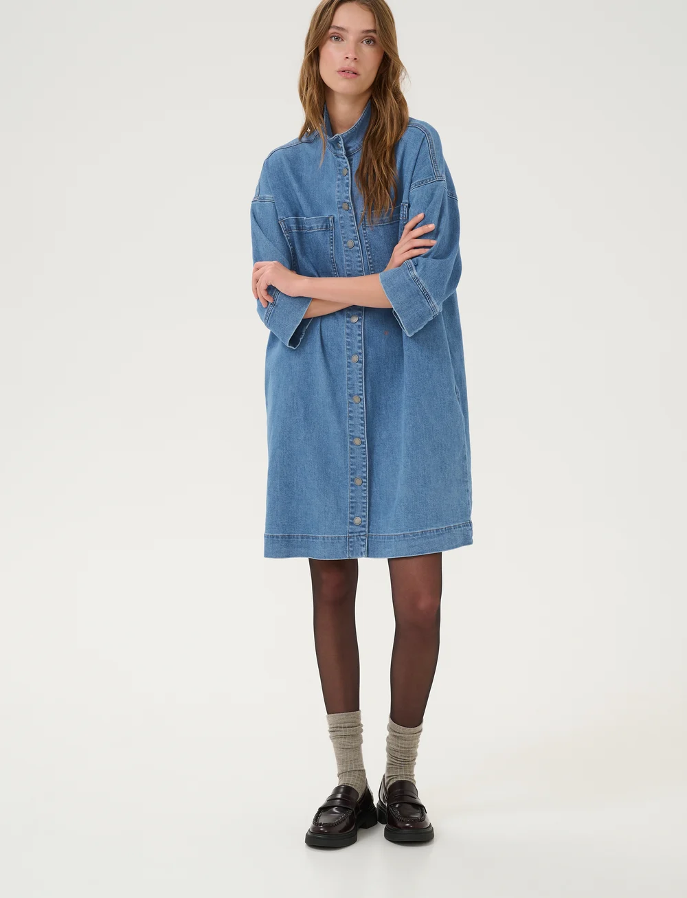 My Essential Wardrobe - LaraMW 115 Dress - jeanskleider - medium blue wash - 3