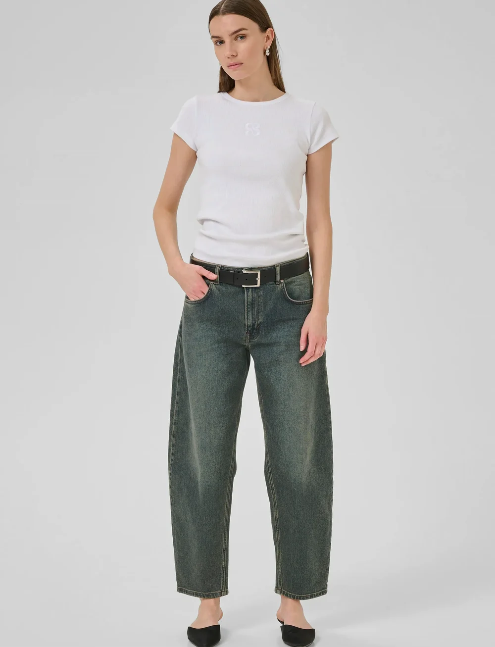 My Essential Wardrobe - BalooMW 139 High Barrel - barrel jeans - dark blue dirty wash - 0