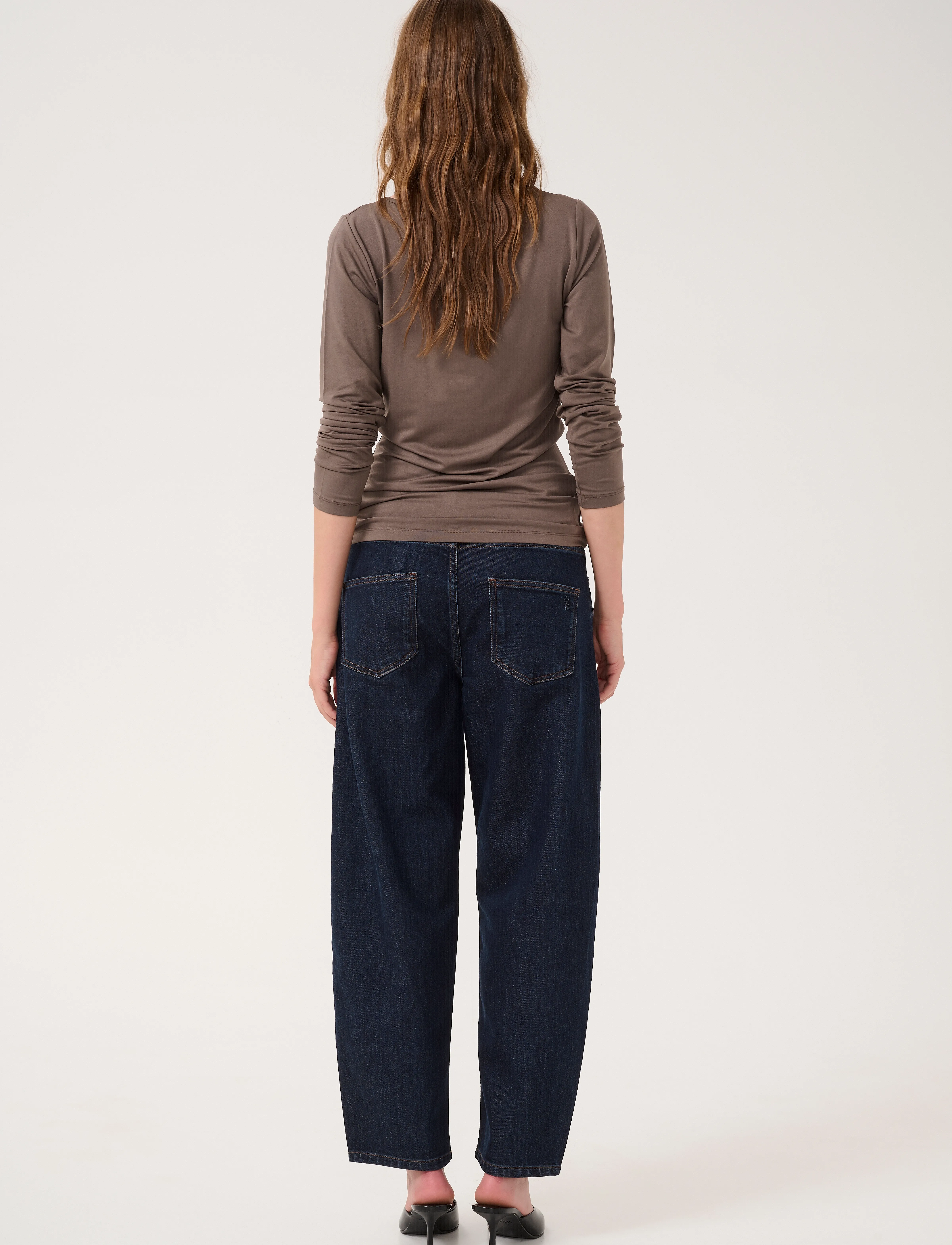 My Essential Wardrobe - Jeans Barrel MWBaloo 139 - barrel jeans - dark blue un-wash - 4