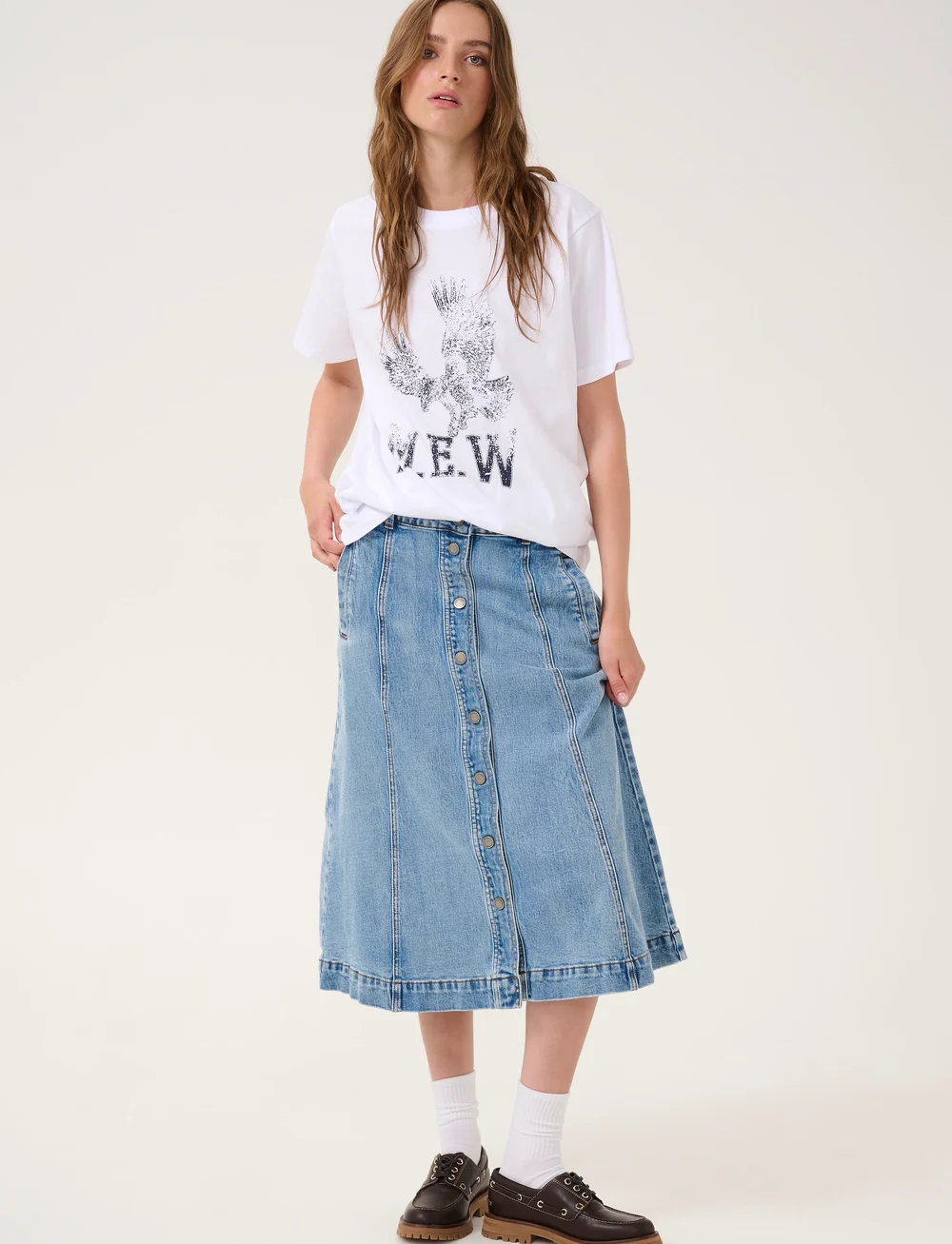 My Essential Wardrobe - EagleMW Boxy Tee - t-shirts - bright white - 3