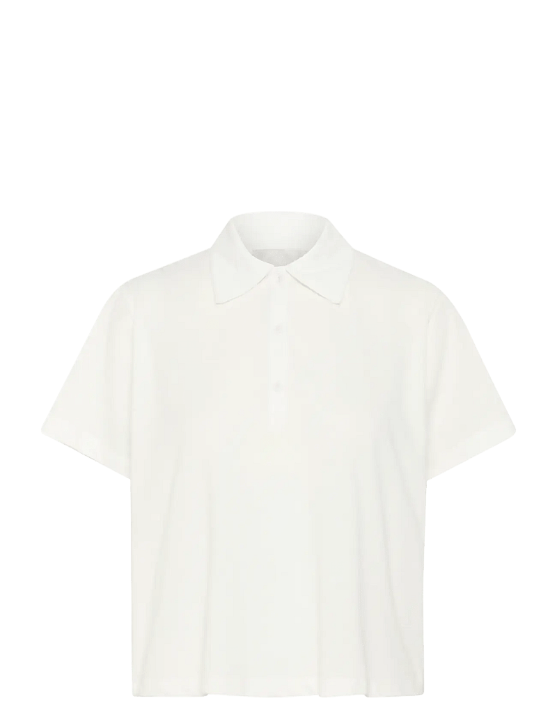 My Essential Wardrobe - AbbyMW Polo Tee - poloshirts - snow white - 1