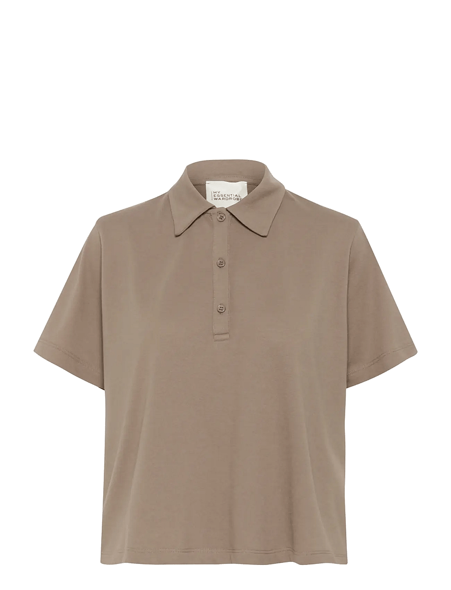 My Essential Wardrobe - AbbyMW Polo Tee - poloshirts - walnut - 1