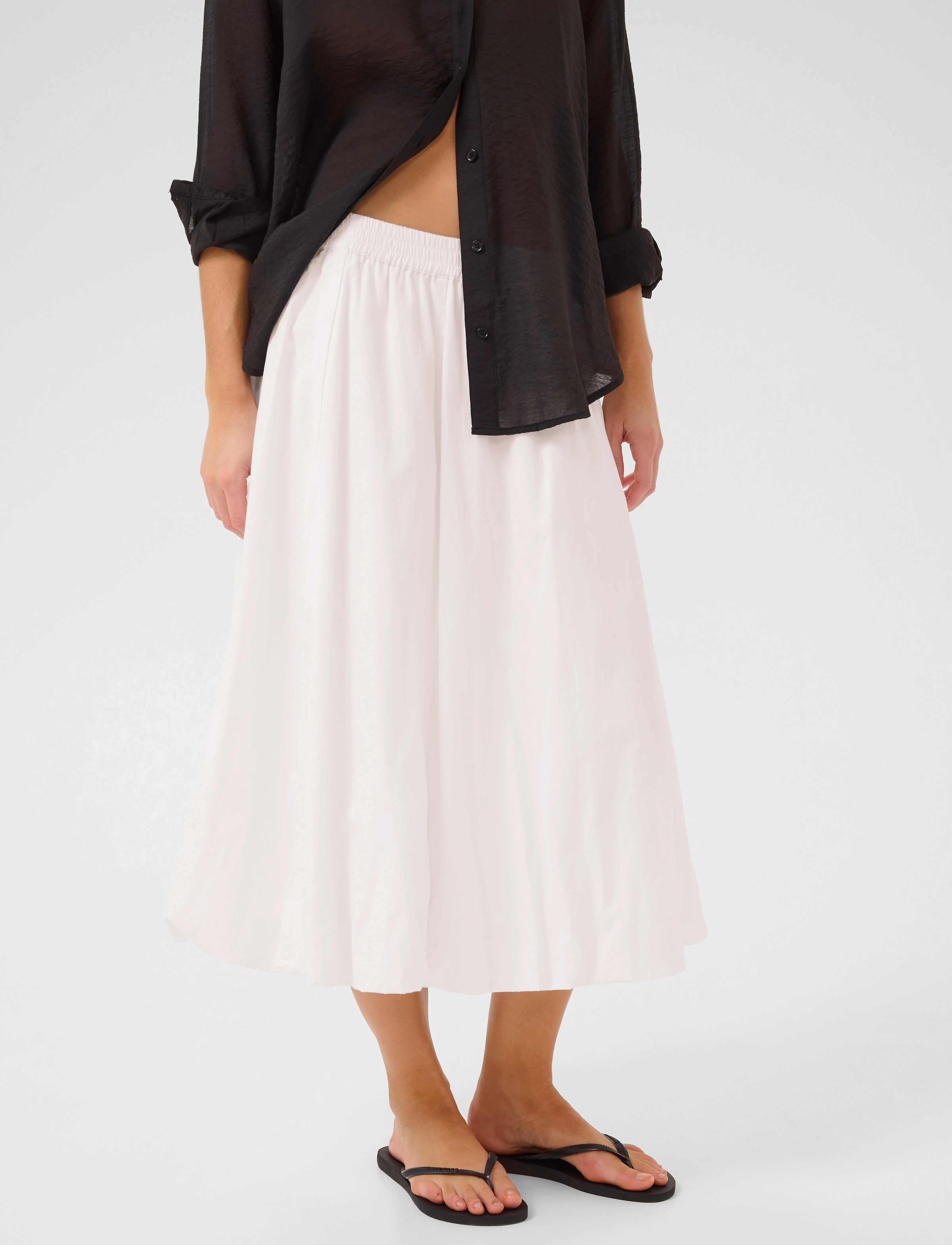 My Essential Wardrobe Sunnamw Baloon Skirt, Kvinder, Ballon Nederdel, Hvid, Str: 40