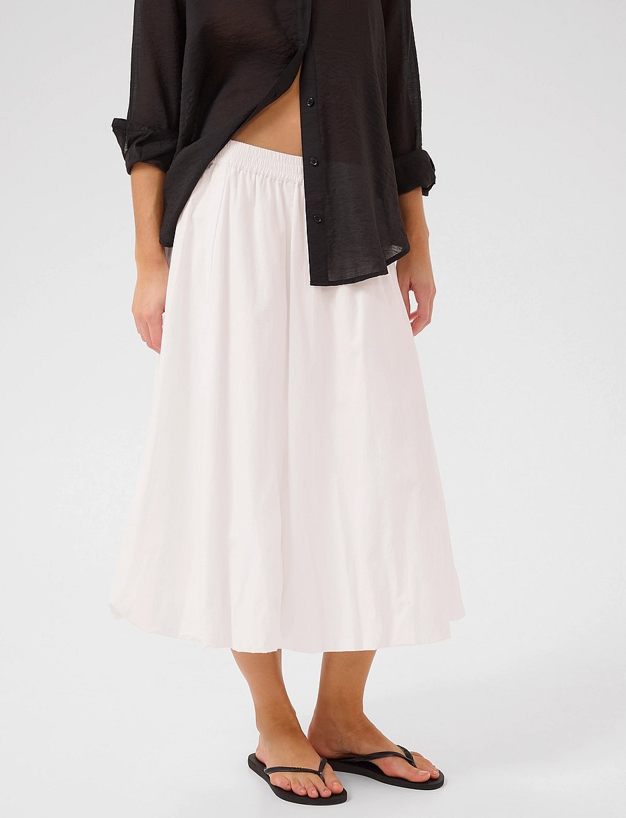 My Essential Wardrobe - SunnaMW Baloon Skirt - midi kjolar - bright white - 0