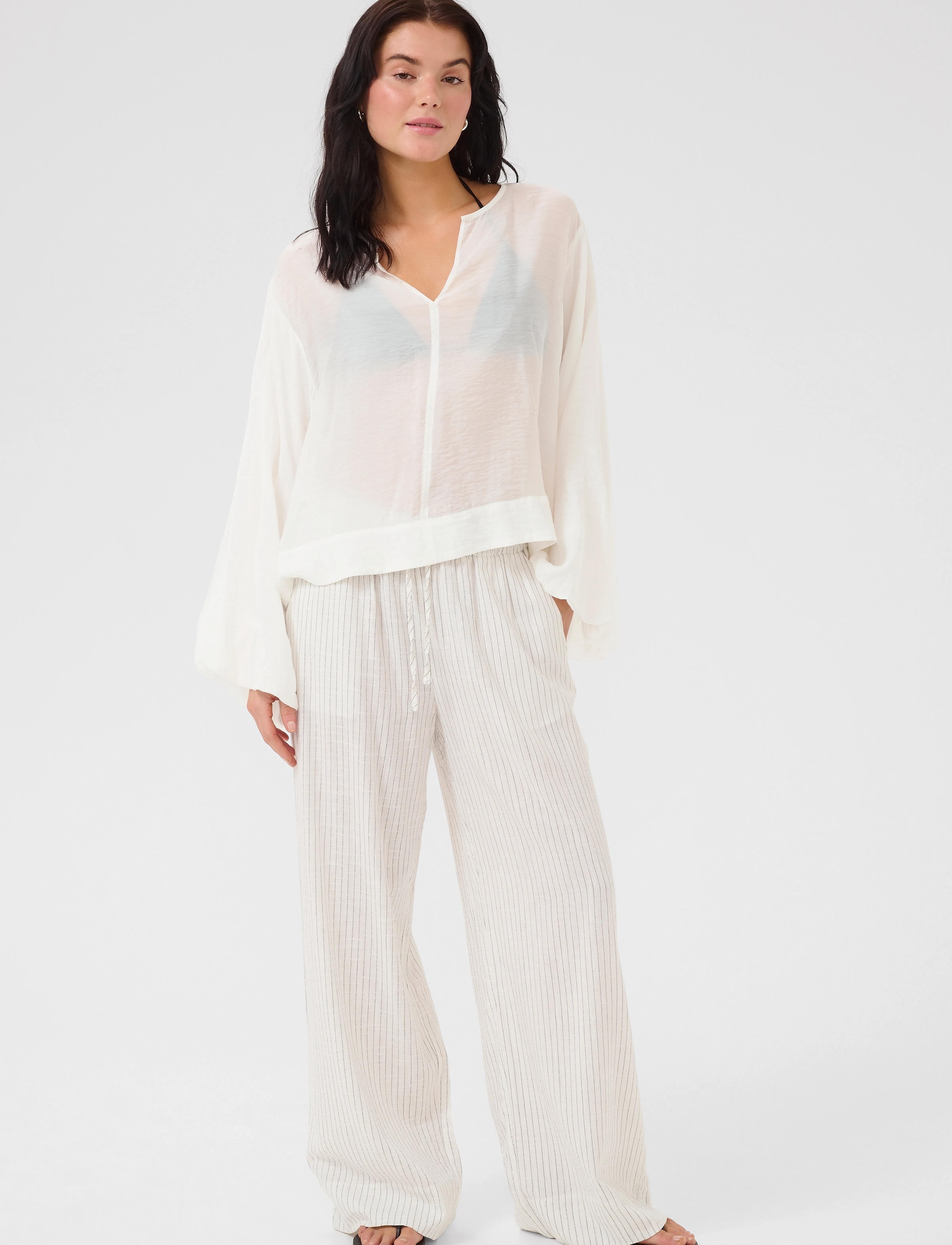 My Essential Wardrobe - LiloMW Blouse - pikkade varrukatega pluusid - snow white - 3