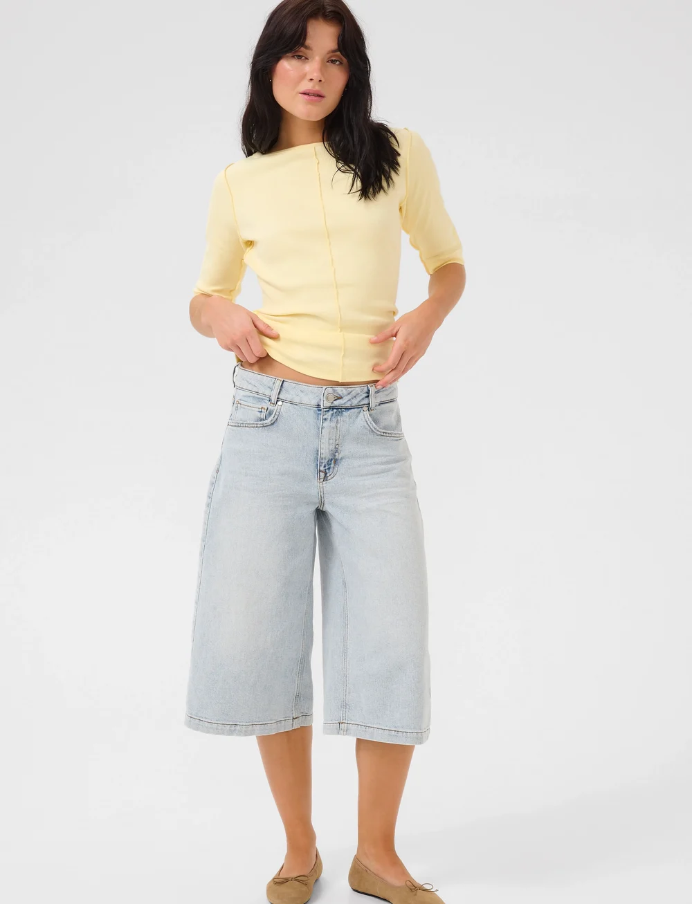 My Essential Wardrobe - DangoMW 139 High X-Wide Shorts - jorts - light blue retro wash - 3