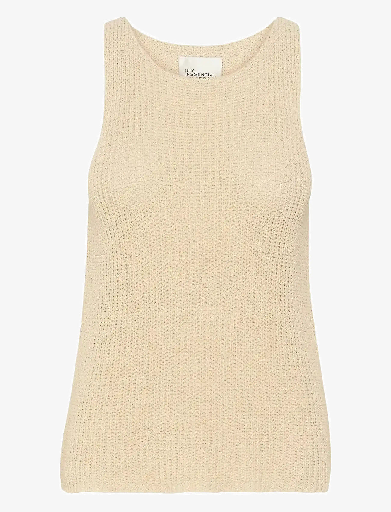 My Essential Wardrobe - DivaMW Knit Top - stickade tröjor - almond milk - 1
