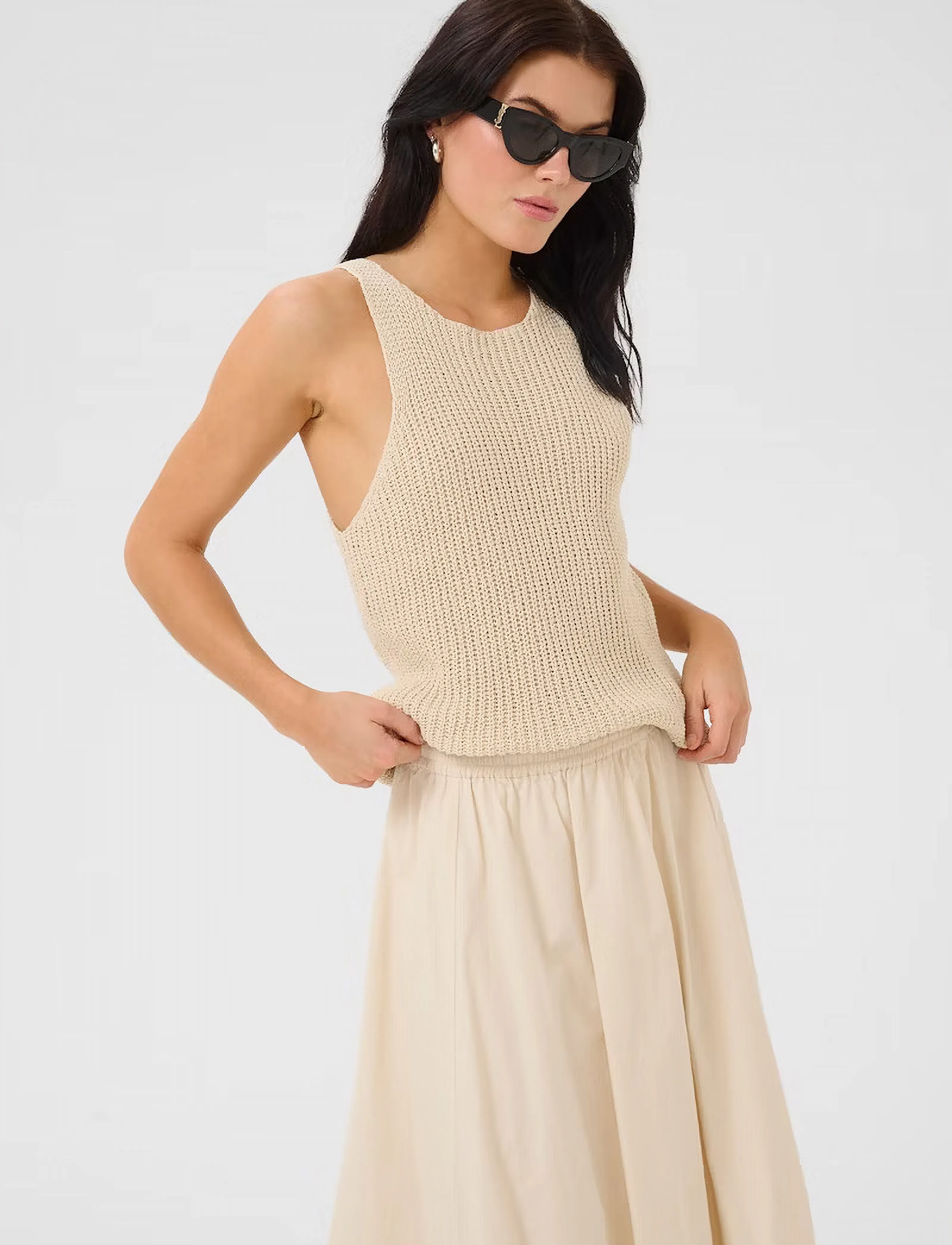 My Essential Wardrobe - DivaMW Knit Top - trøjer - almond milk - 4