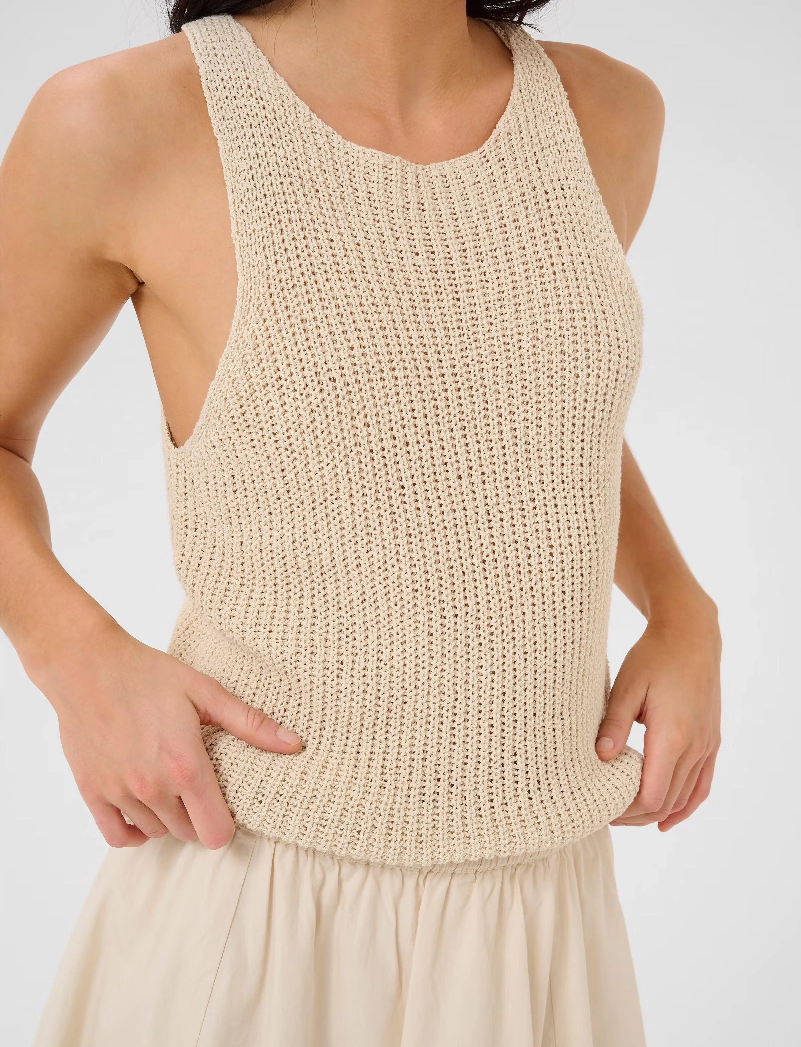 My Essential Wardrobe - DivaMW Knit Top - trøjer - almond milk - 5