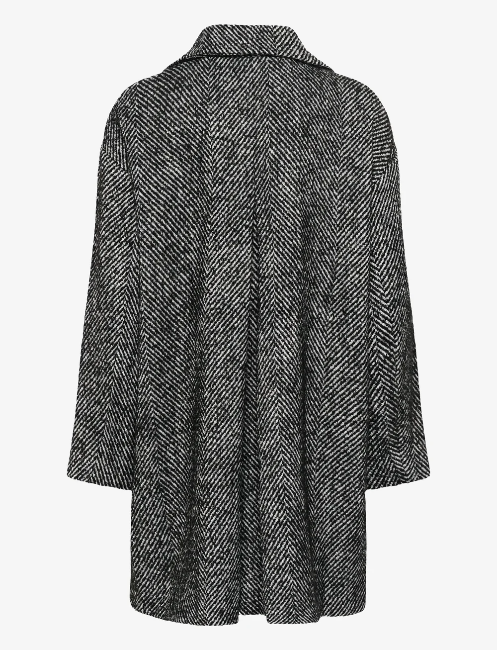 My Essential Wardrobe - MaggieMW Knee Coat - kappor - black - off white combo - 2