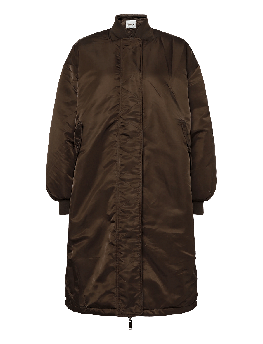 My Essential Wardrobe - HelgaMW Reversable Long Jacket - demitasse - 0