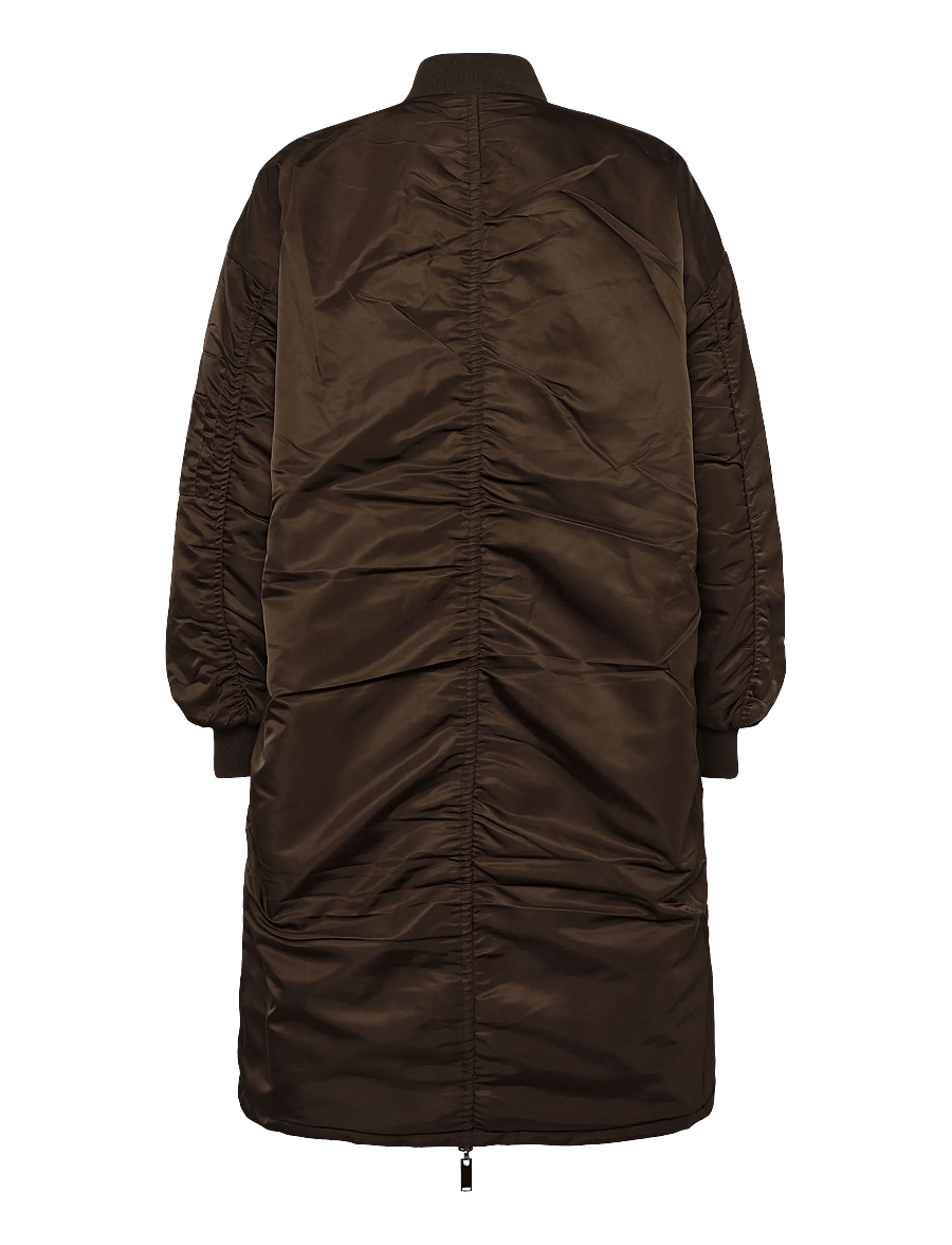 My Essential Wardrobe - HelgaMW Reversable Long Jacket - demitasse - 1