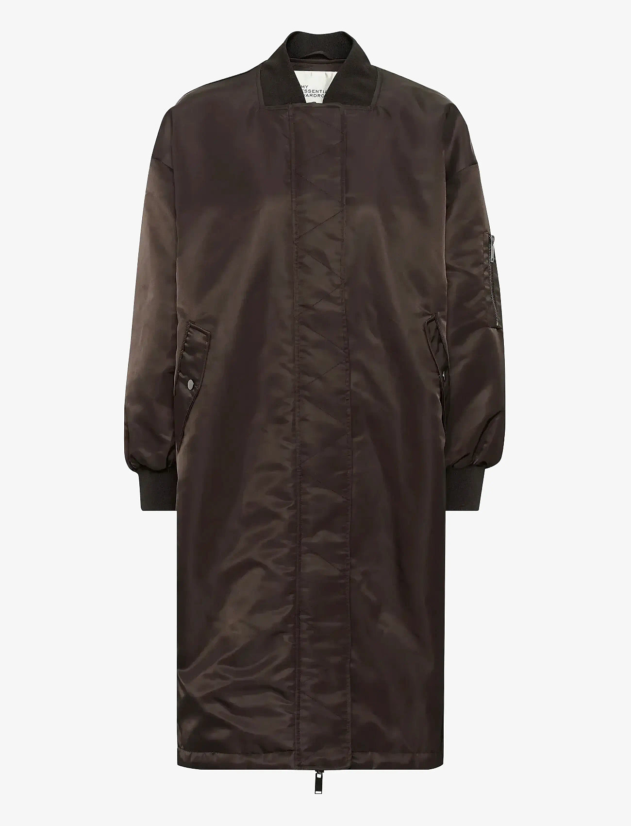 My Essential Wardrobe - HelgaMW Reversable Long Jacket - bomberjackor - espresso - 1