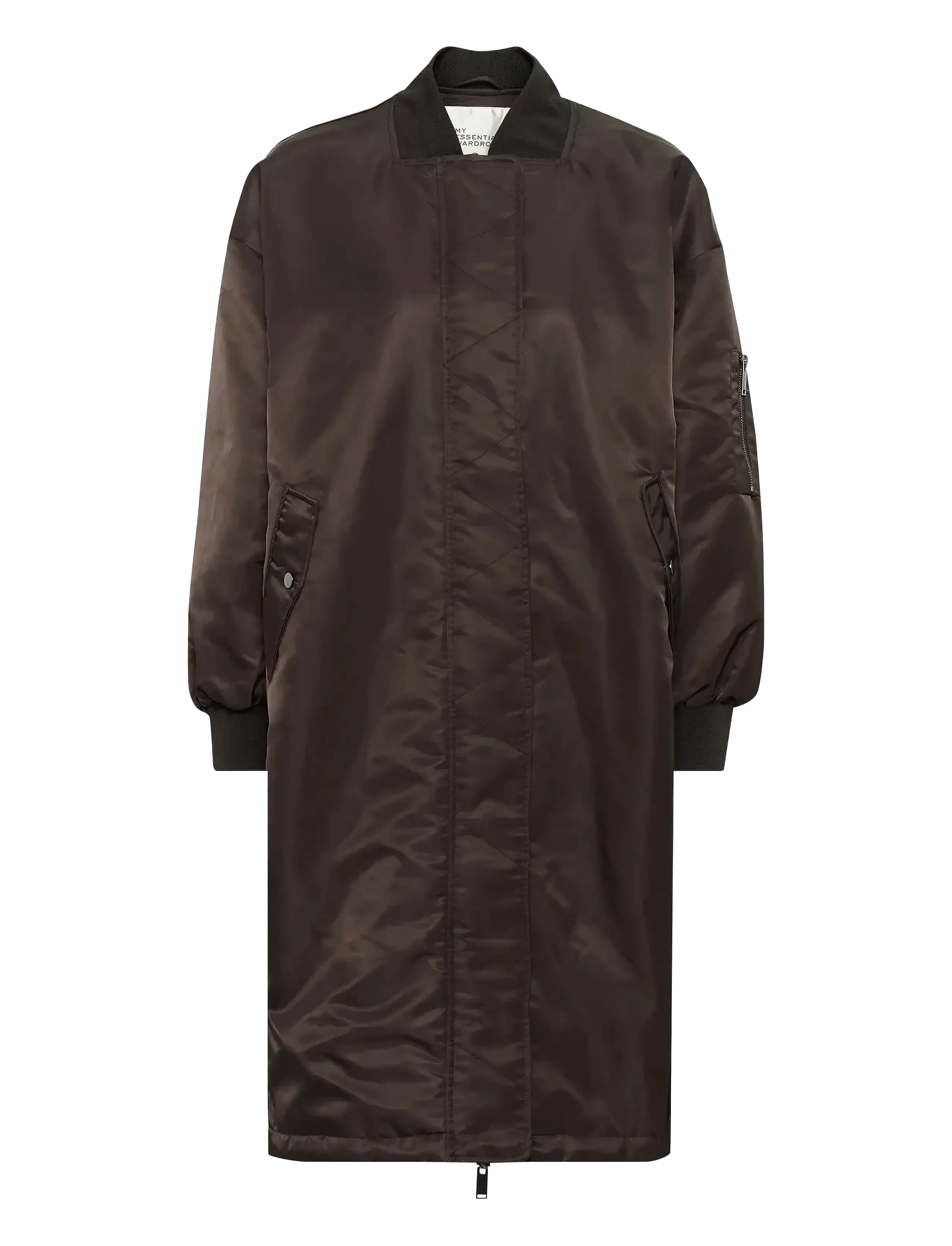 My Essential Wardrobe HelgaMW Reversable Long Jacket - Bomberjacken - ESPRESSO / brown