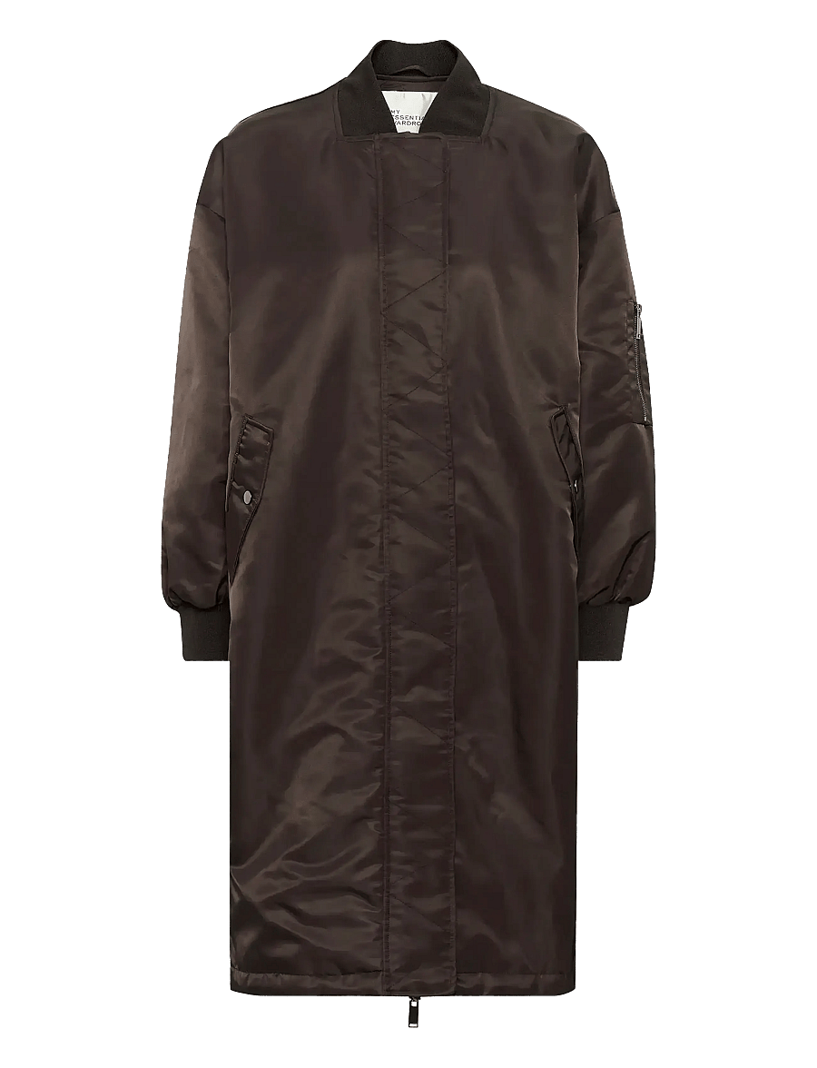 My Essential Wardrobe - HelgaMW Reversable Long Jacket - bomberjackor - espresso - 1