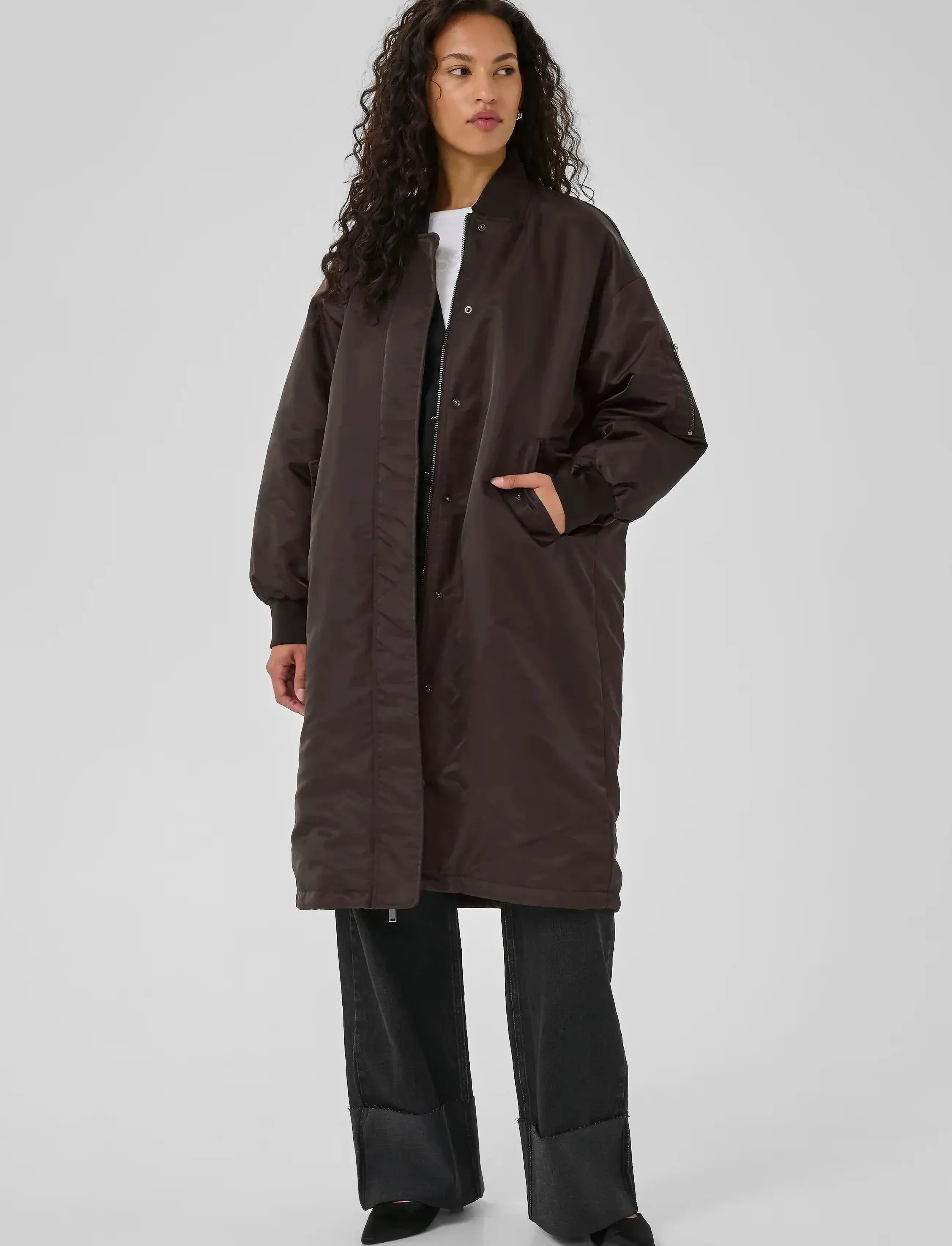 My Essential Wardrobe - HelgaMW Reversable Long Jacket - bomberjacken - espresso - 3