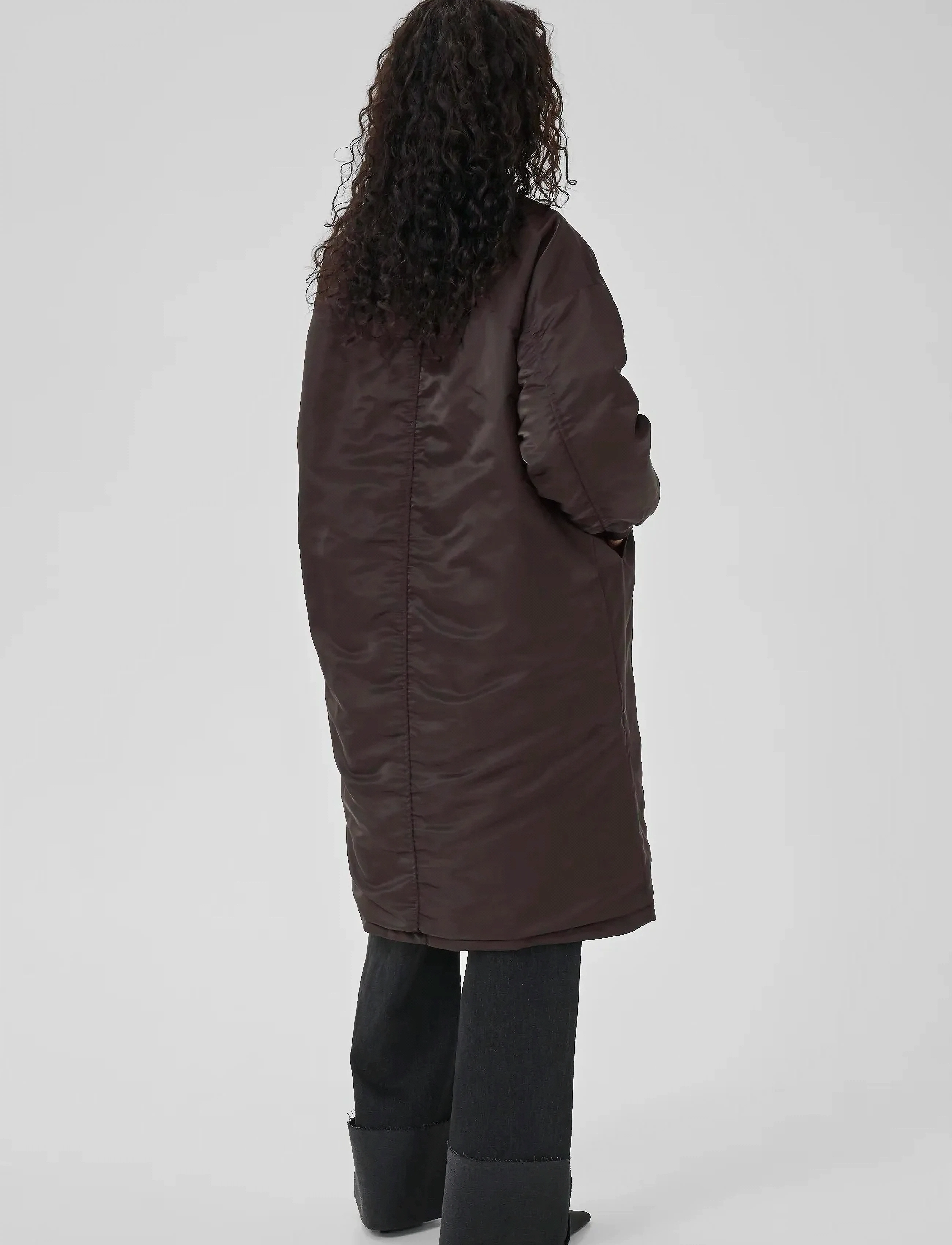 My Essential Wardrobe - HelgaMW Reversable Long Jacket - bomberjacken - espresso - 4