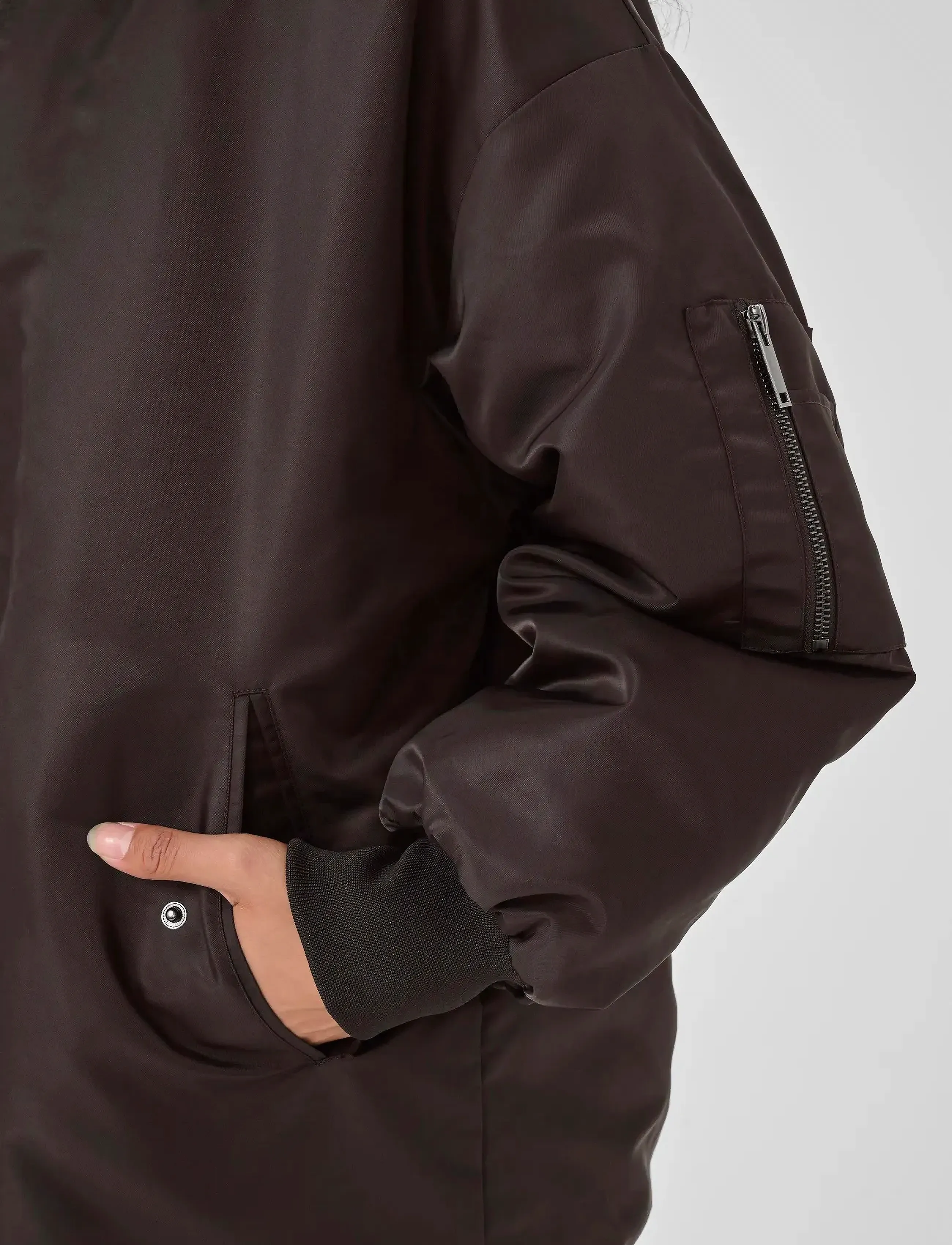My Essential Wardrobe - HelgaMW Reversable Long Jacket - bomberjacken - espresso - 5