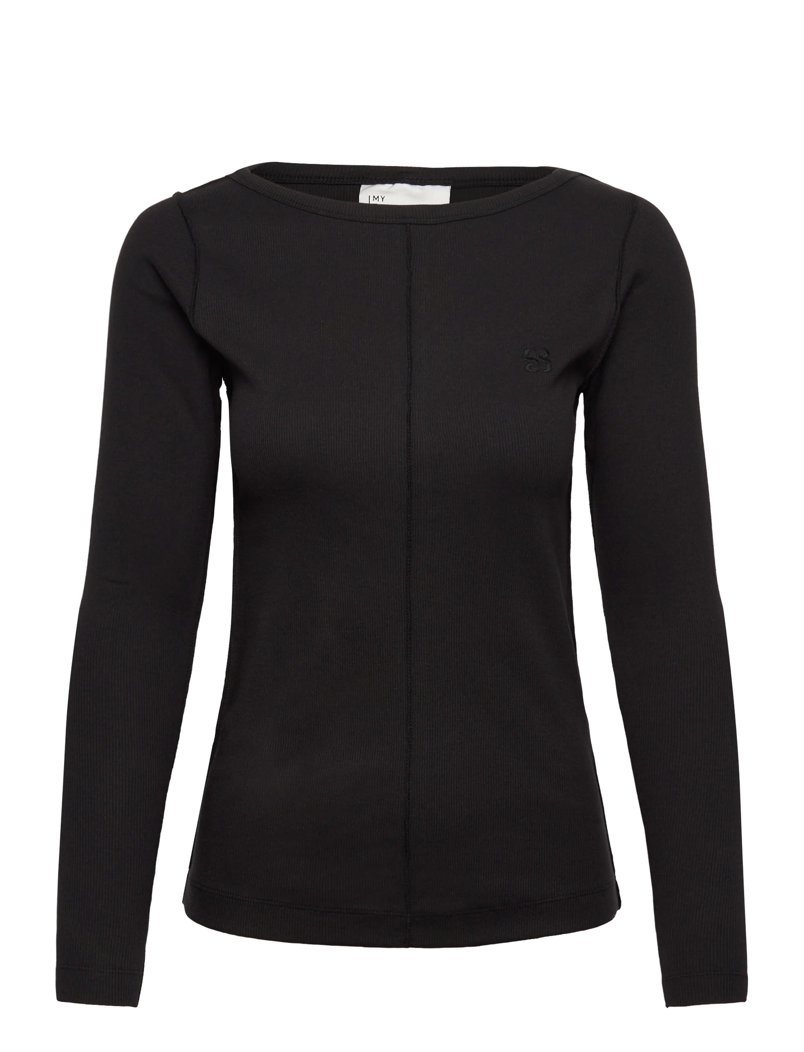 MY ESSENTIAL WARDROBE Mandymw Boatneck Ls Bluse Schwarz - S - Damen