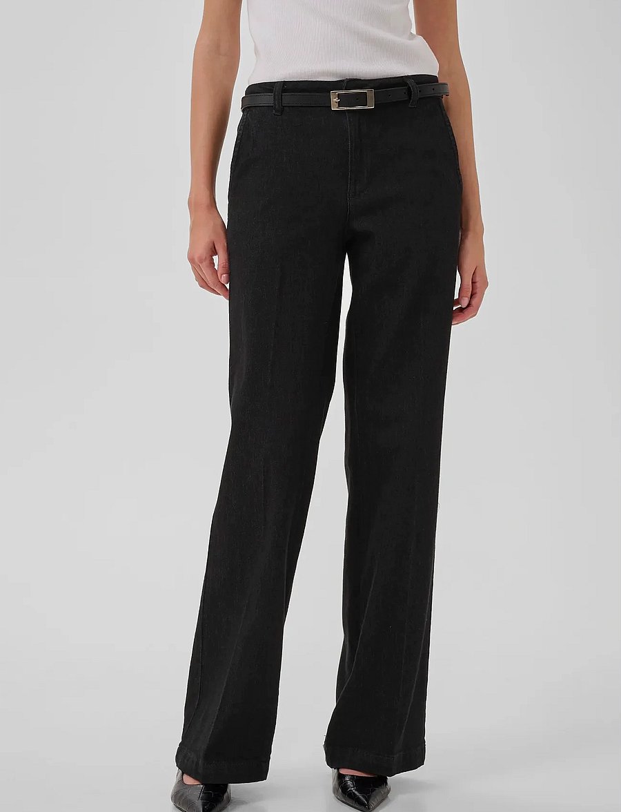 My Essential Wardrobe - JEANS WIDE 30 THE LARA 115 - gerade jeans - black wash - 0