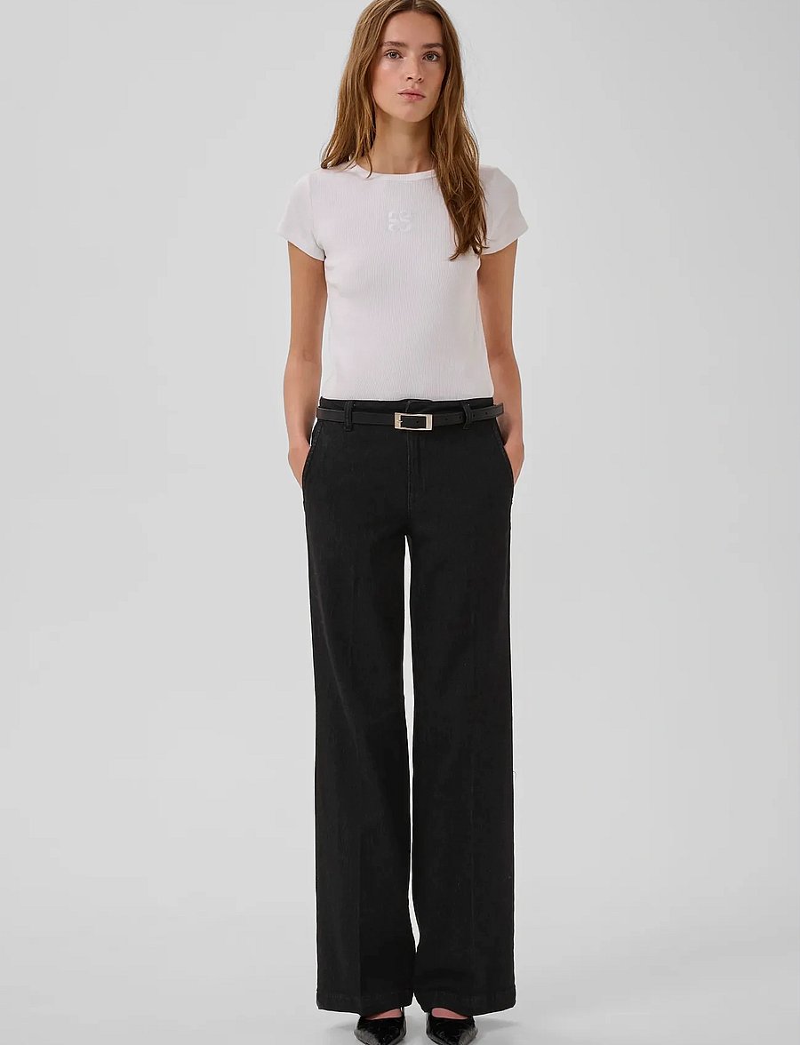 My Essential Wardrobe - JEANS WIDE 30 THE LARA 115 - gerade jeans - black wash - 3
